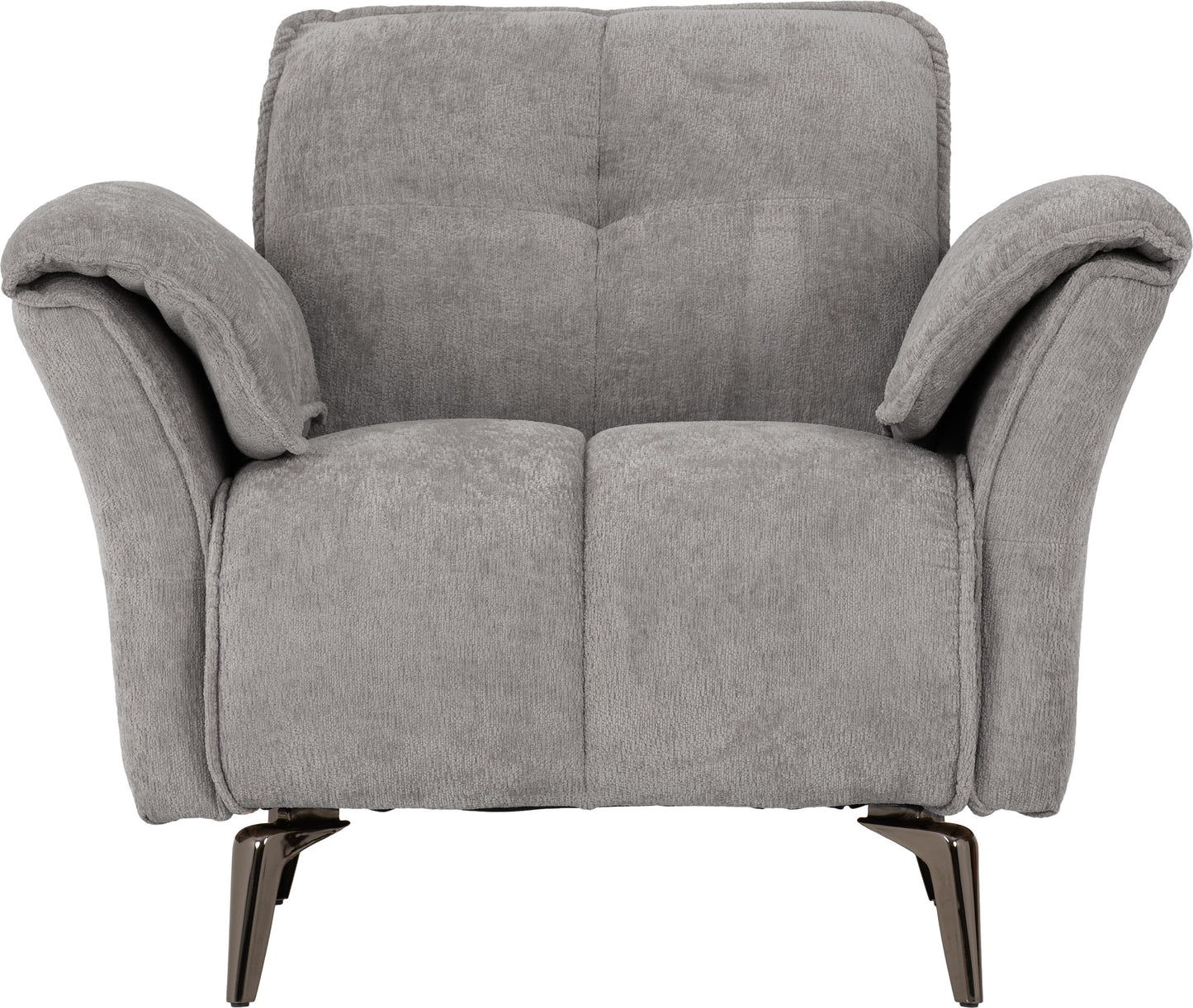 Amalfi 1 Seater Sofa - Grey Fabric