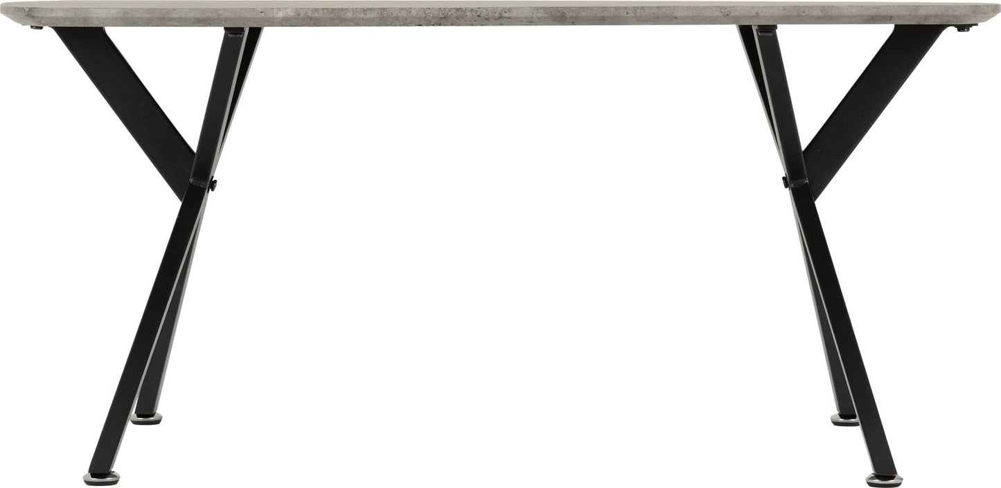 Athens Oval Coffee Table - Concrete Effect