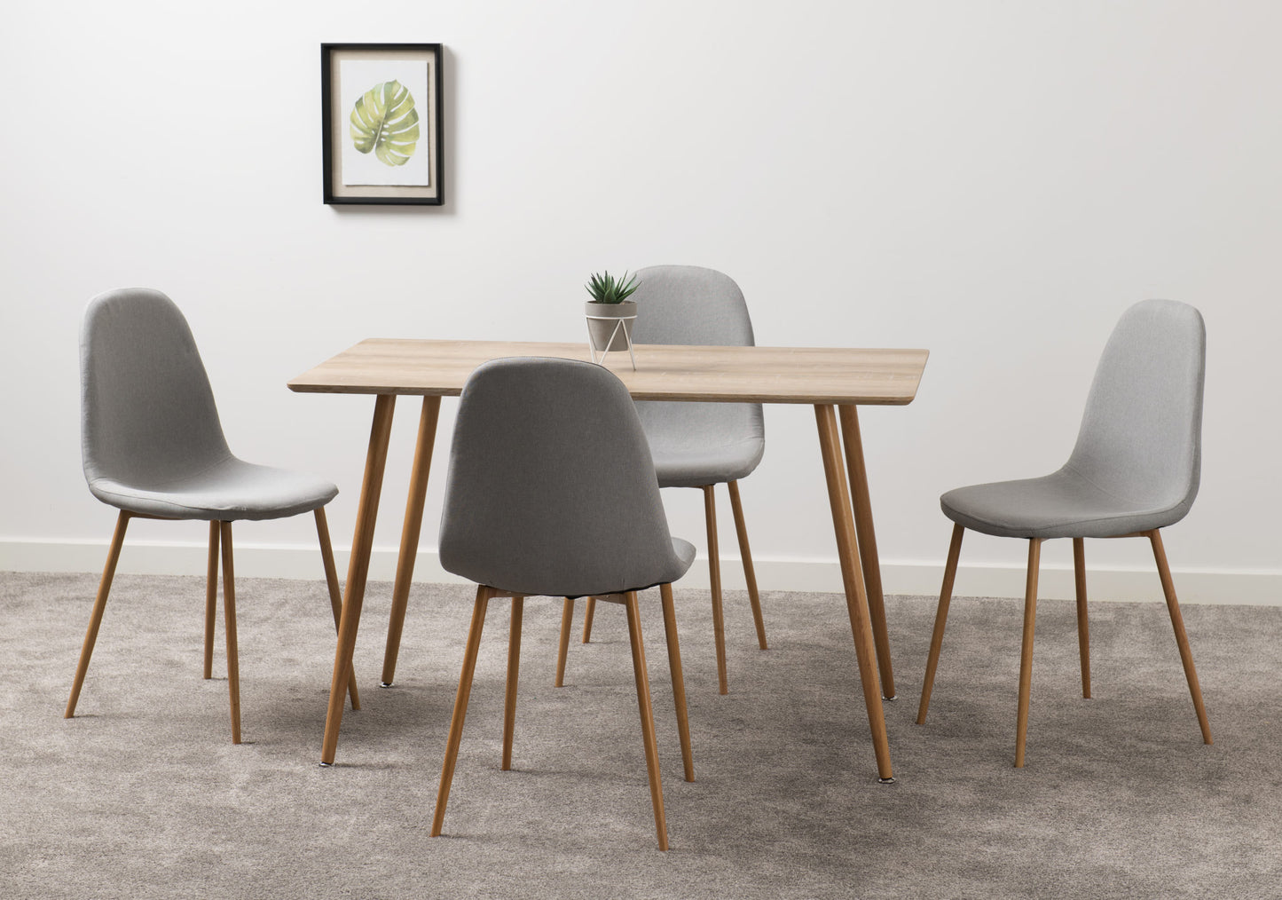 Barley Dining Table - Oak Veneer/Oak Effect