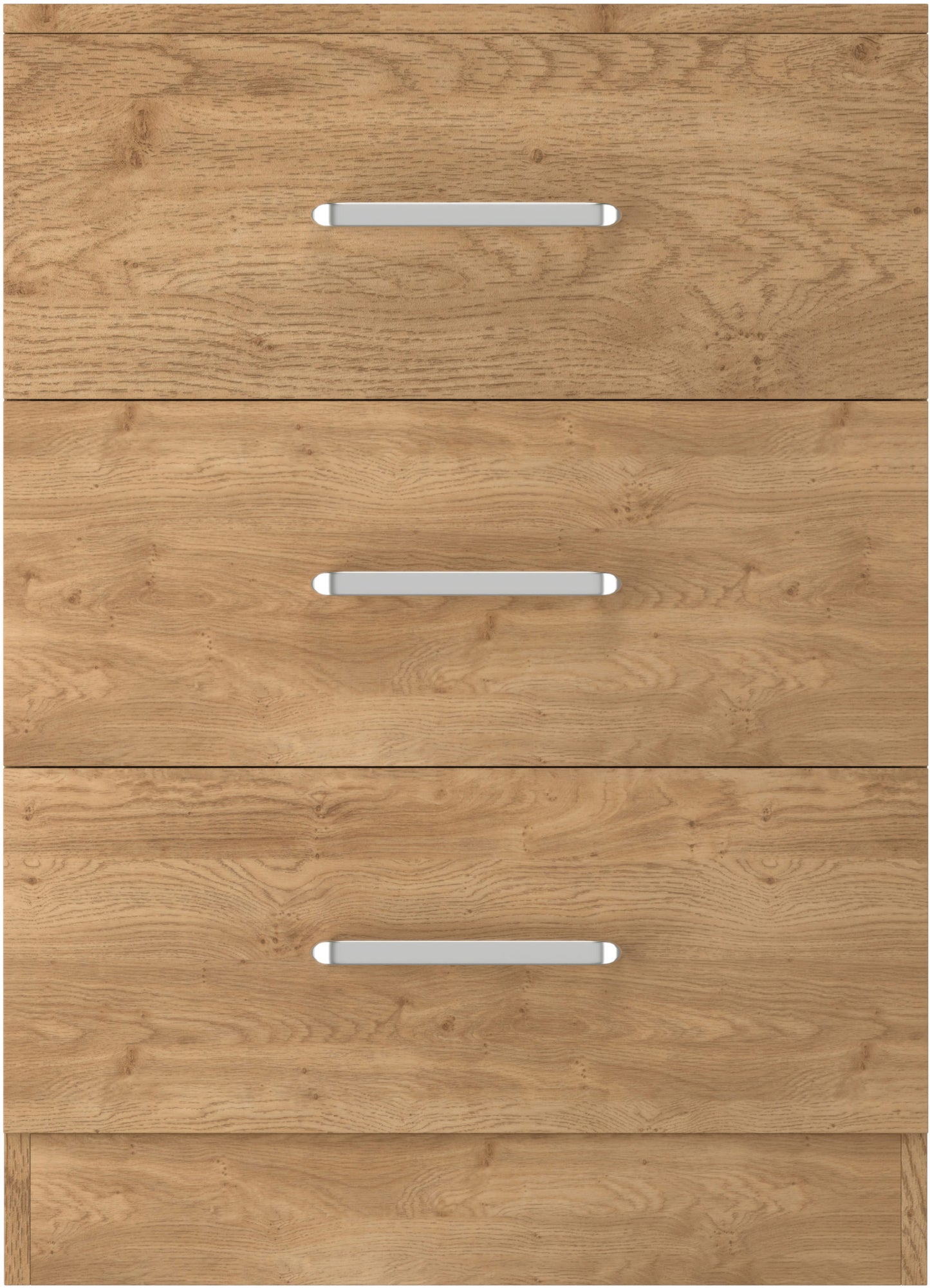 Dakota 3 Drawer Bedside - Oak Effect