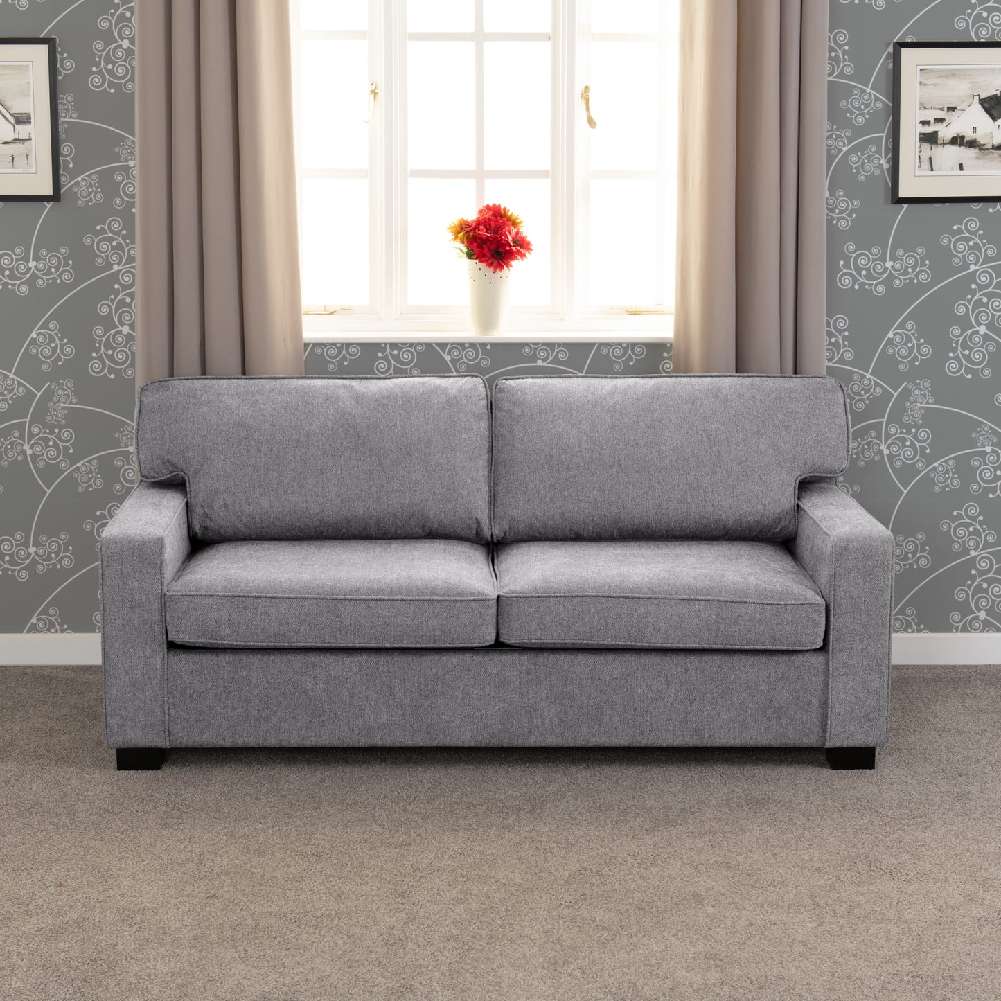 Eton Sofa Bed - Light Grey Fabric