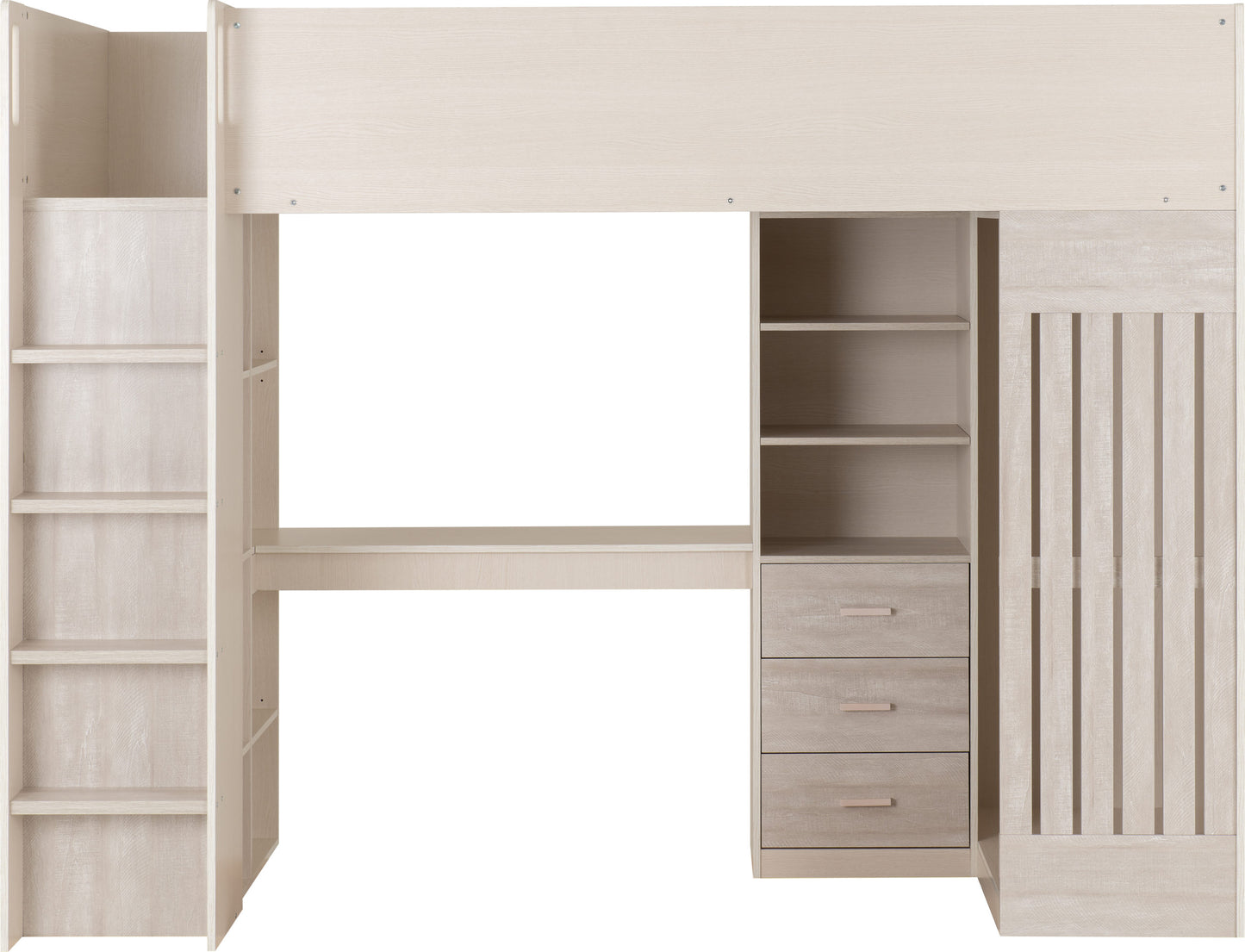 Jupiter High Sleeper Bed - White/Grey