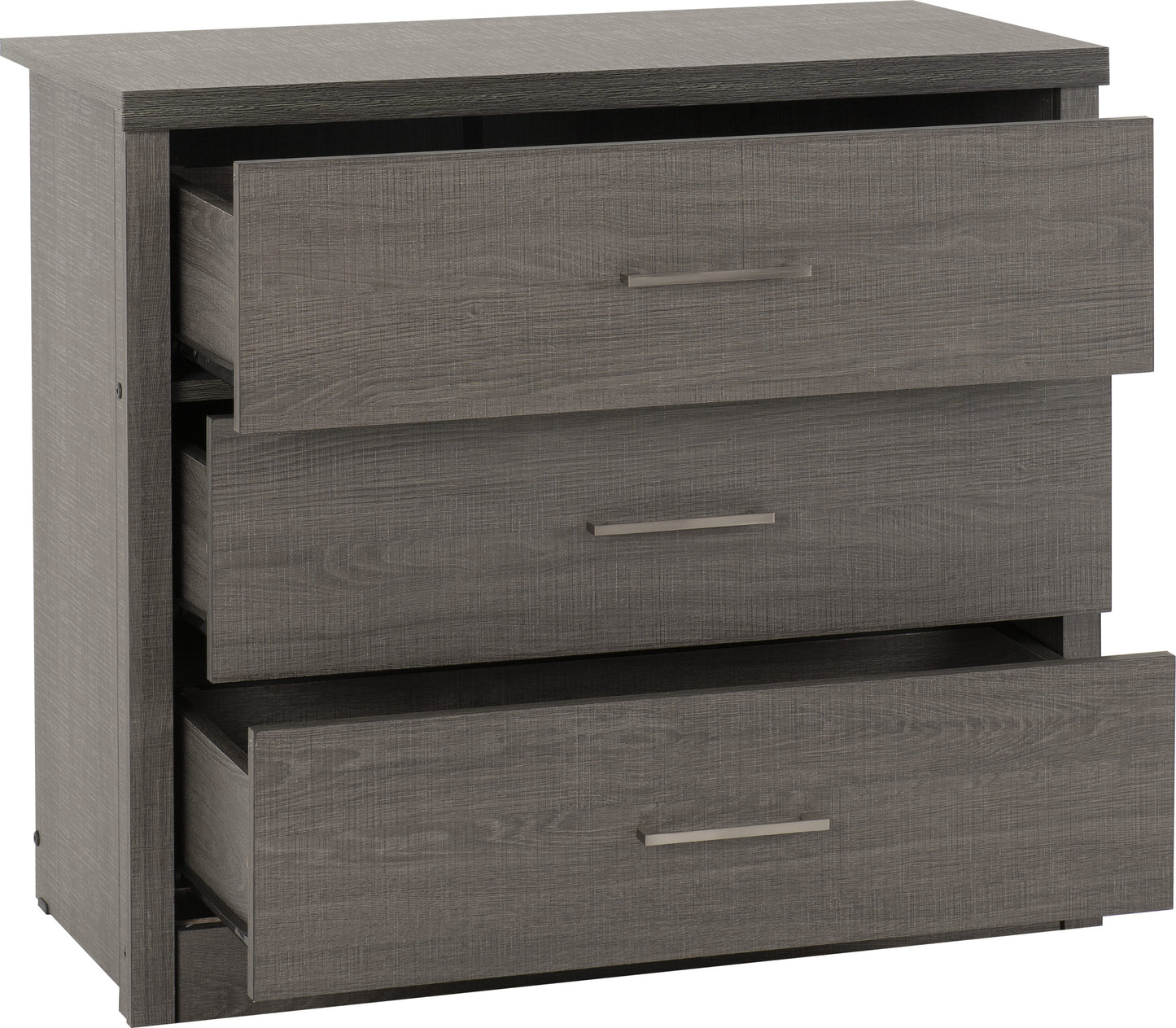 Lisbon 3 Drawer Chest - Black Wood Grain