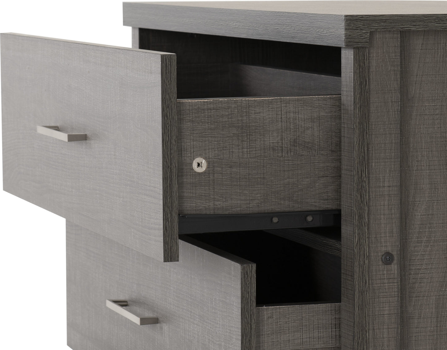 Lisbon 3 Drawer Chest - Black Wood Grain