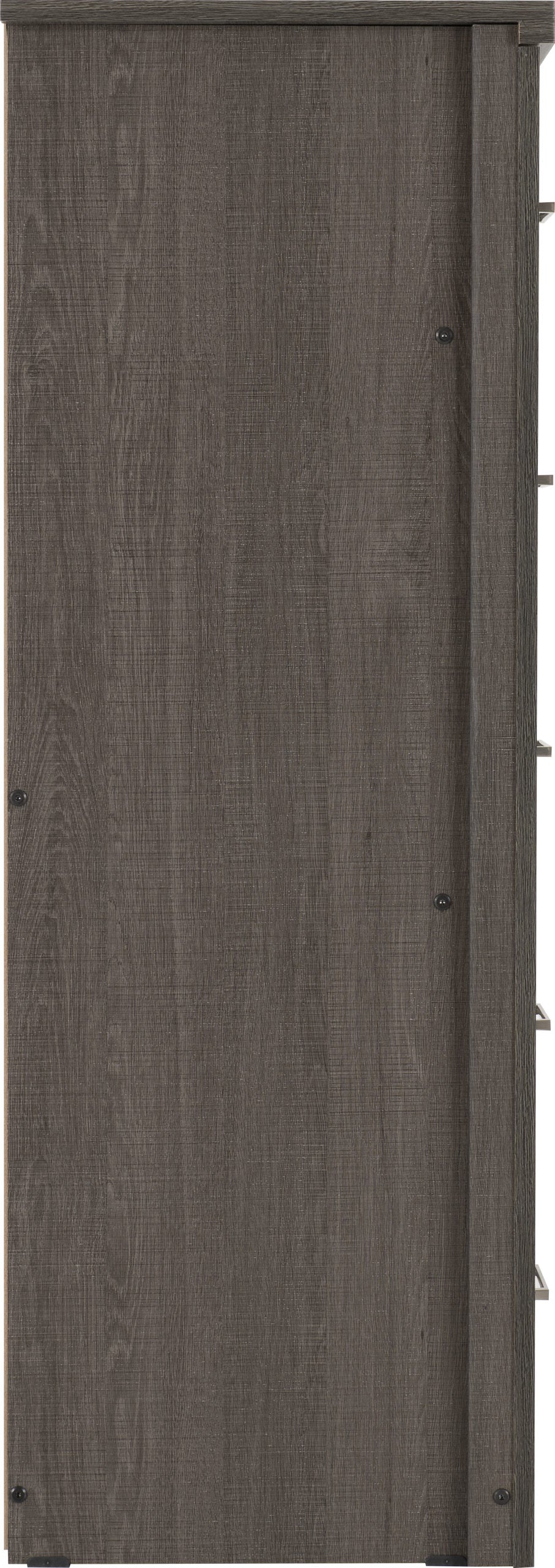 Lisbon 5 Drawer Narrow Chest - Black Wood Grain