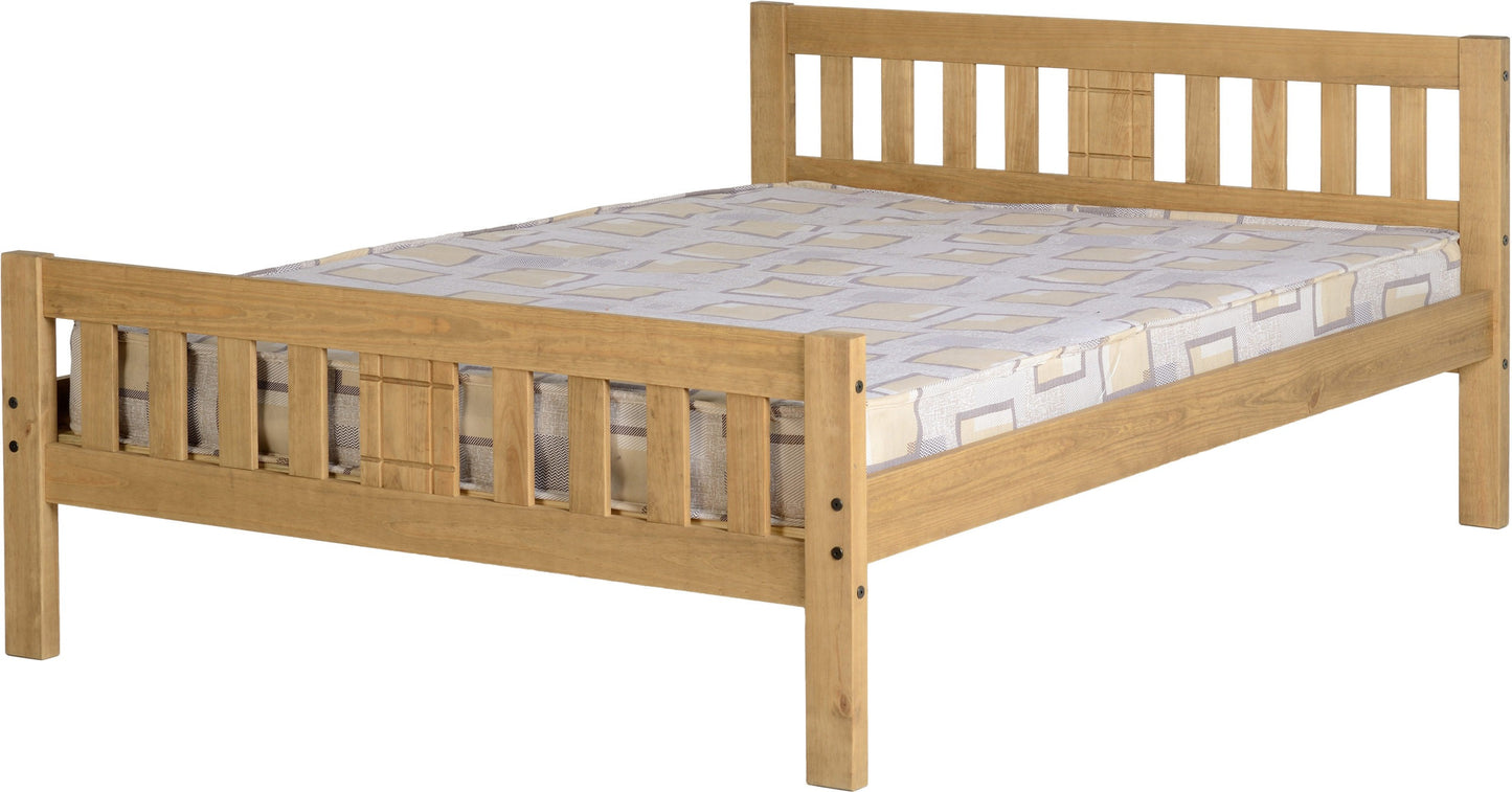Rio 4'6" Bed - Distressed Waxed Pine