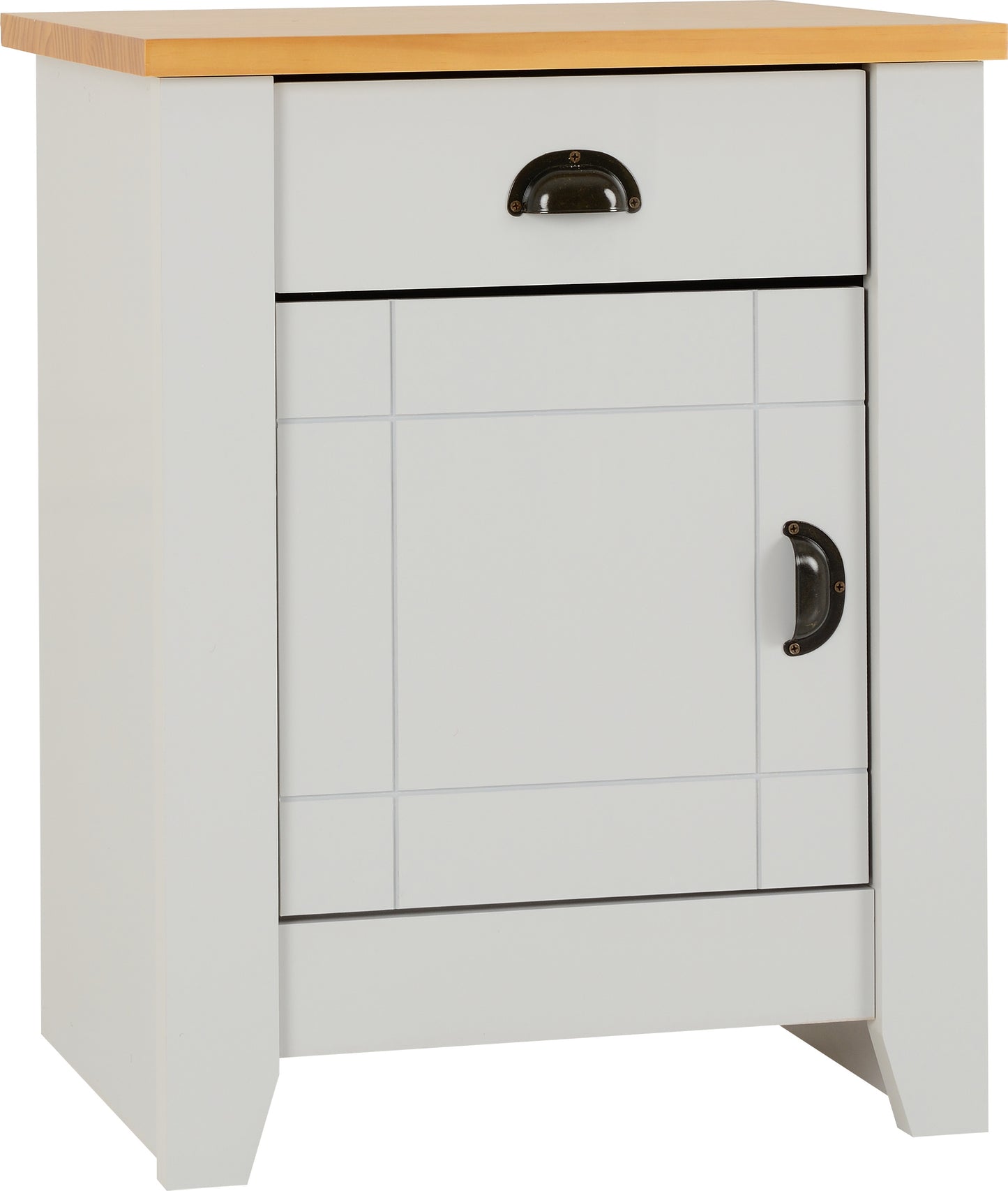 Ludlow Bedside - Grey/Oak Effect