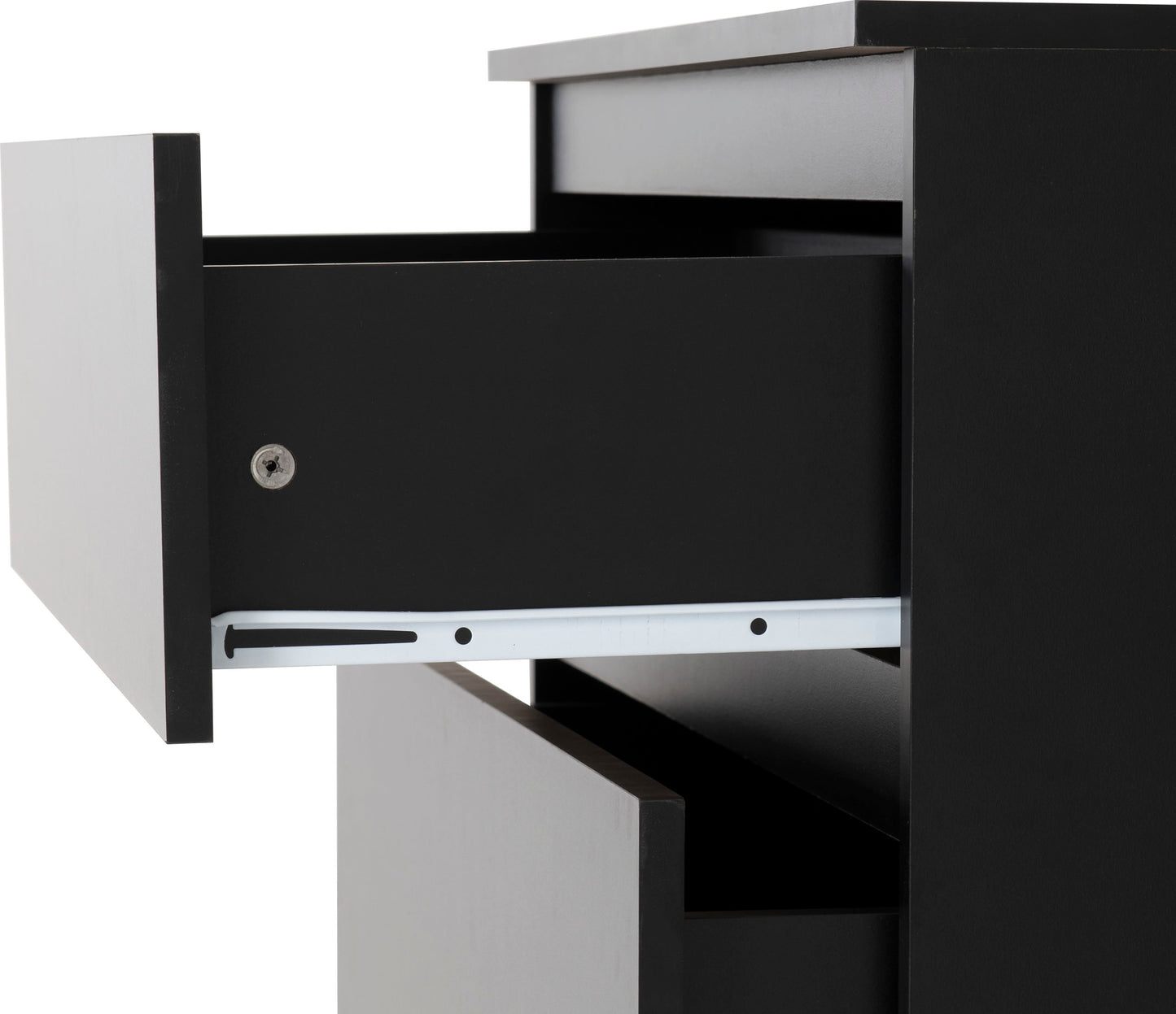 Malvern 4 Drawer Chest - Black