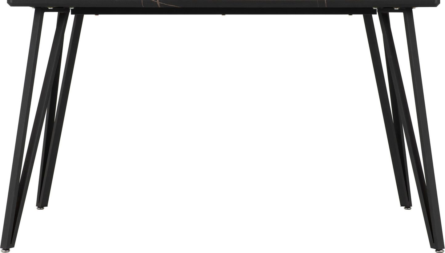 Marlow Dining Table - Black Marble Effect