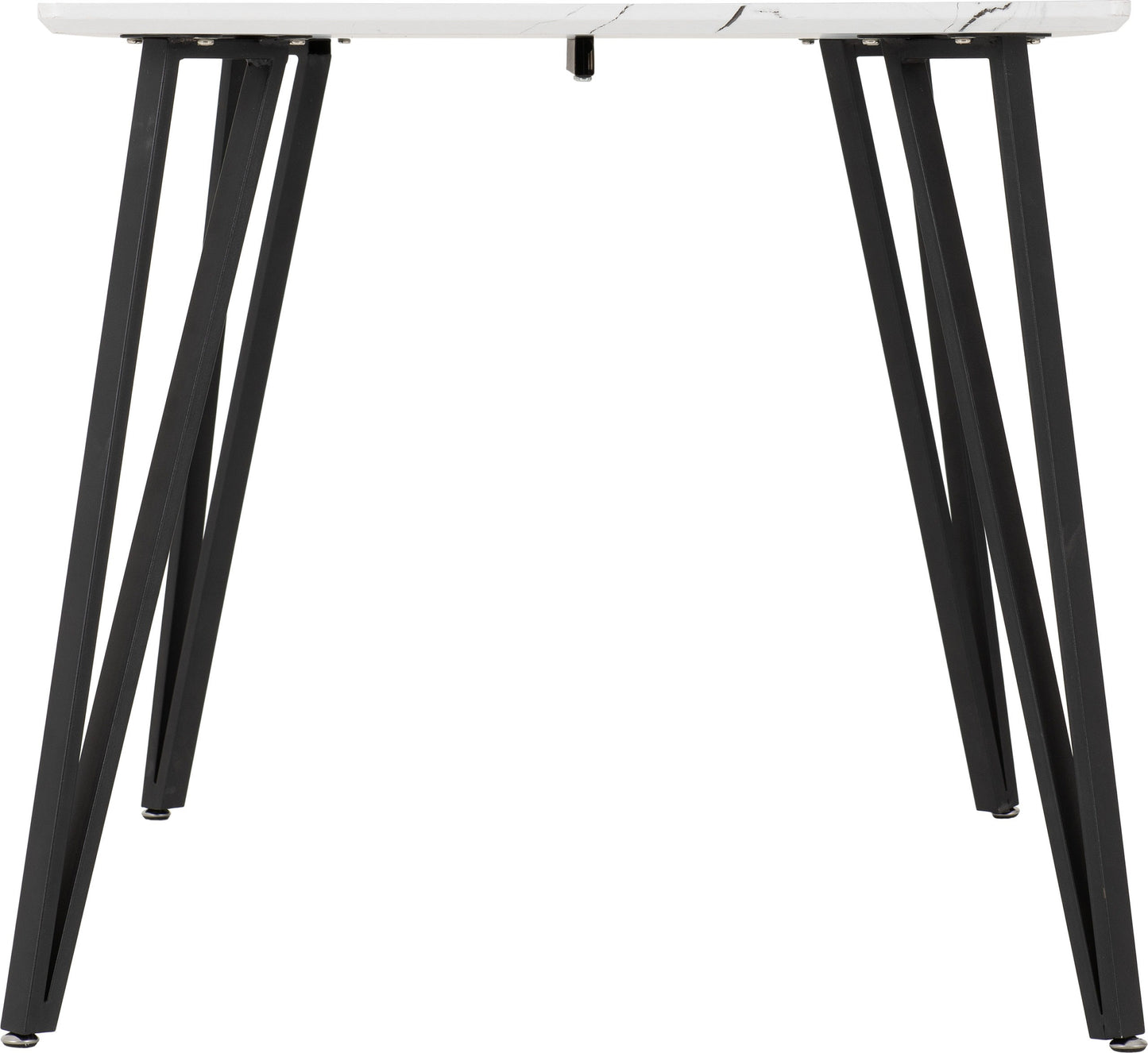 Marlow Dining Set (X4 Chairs) - White Marble/Black Velvet