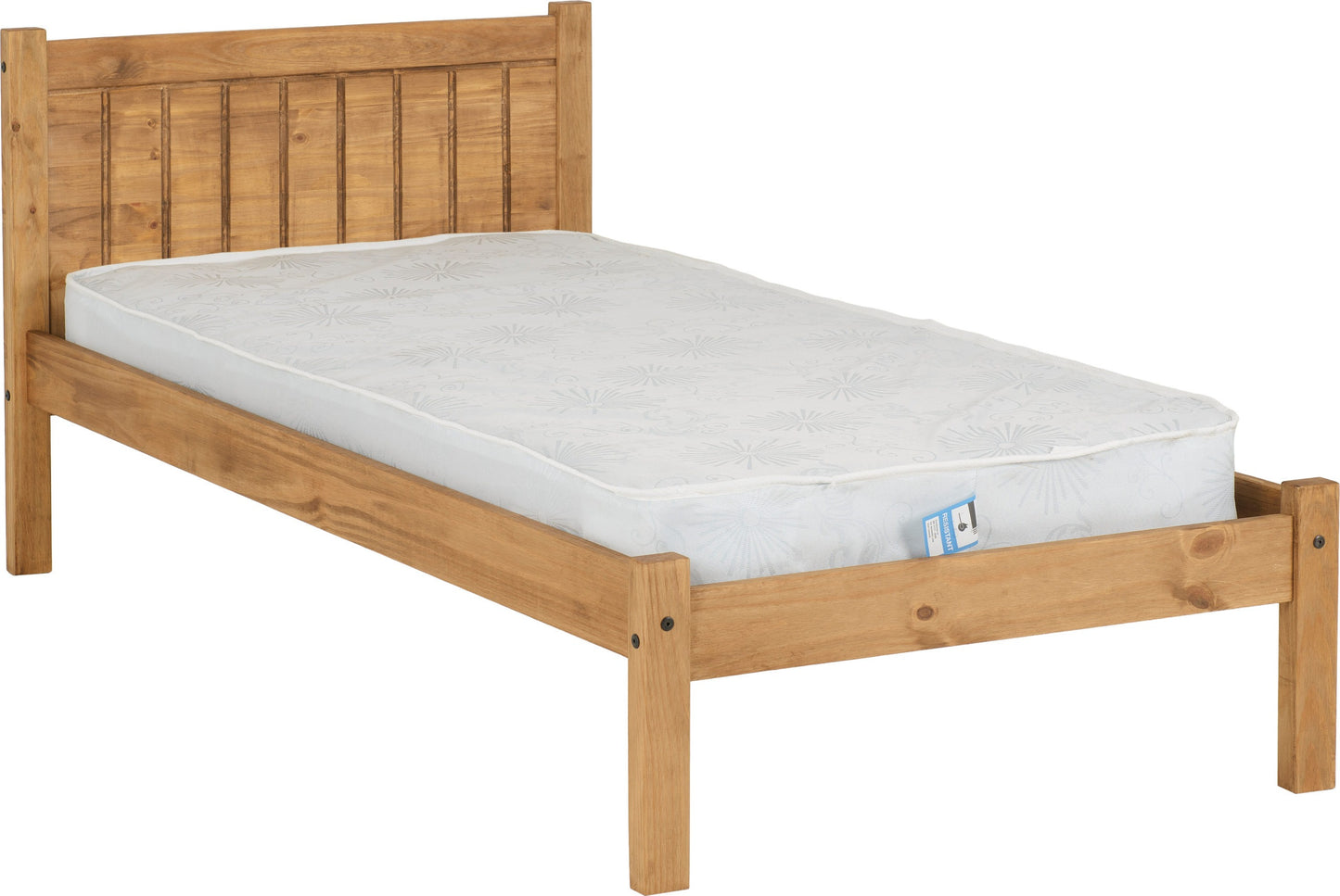 Maya 3' Bed - Distressed Waxed Pine