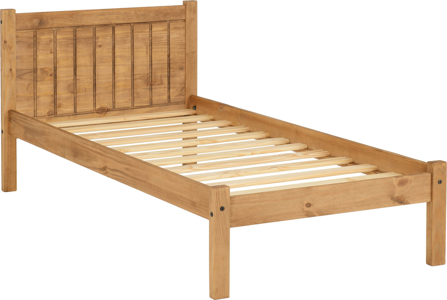Maya 3' Bed - Distressed Waxed Pine