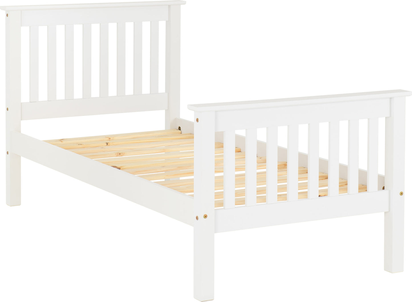 Monaco 3' High End Bed - Distressed Waxed Pine
