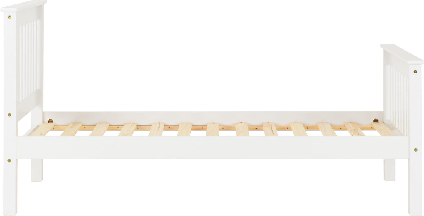 Monaco 3' High End Bed - Distressed Waxed Pine