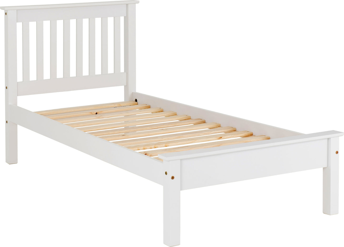 Monaco 3' Low End Bed - White