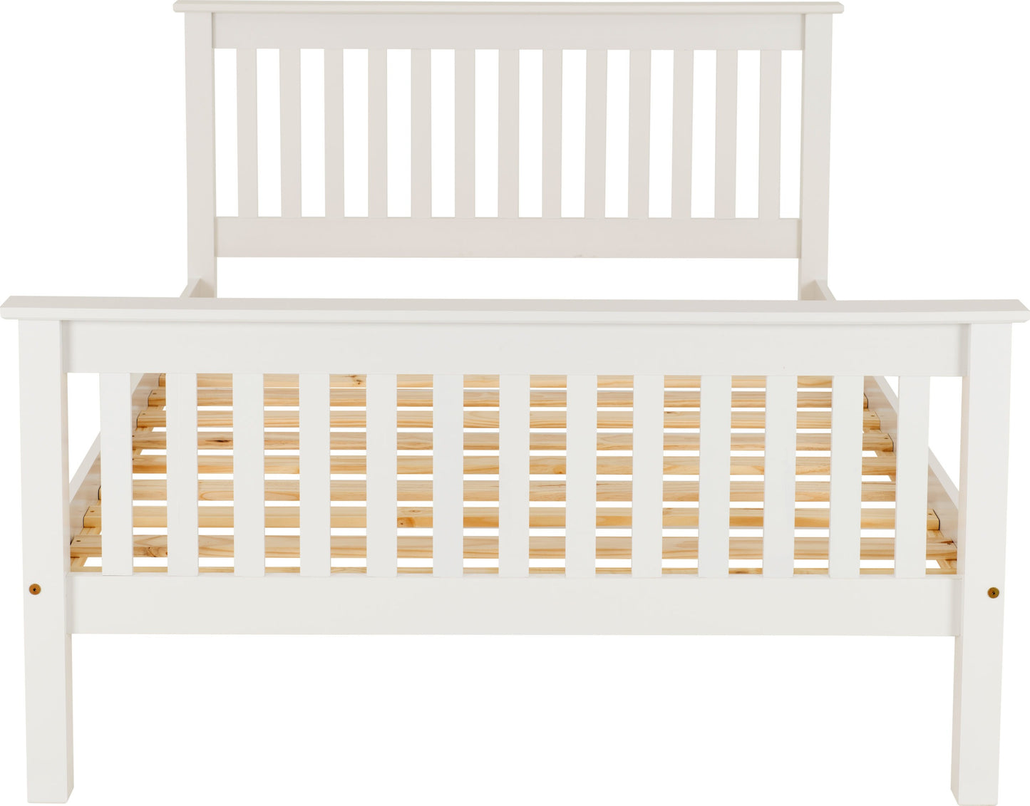 Monaco 4' High End Bed - White