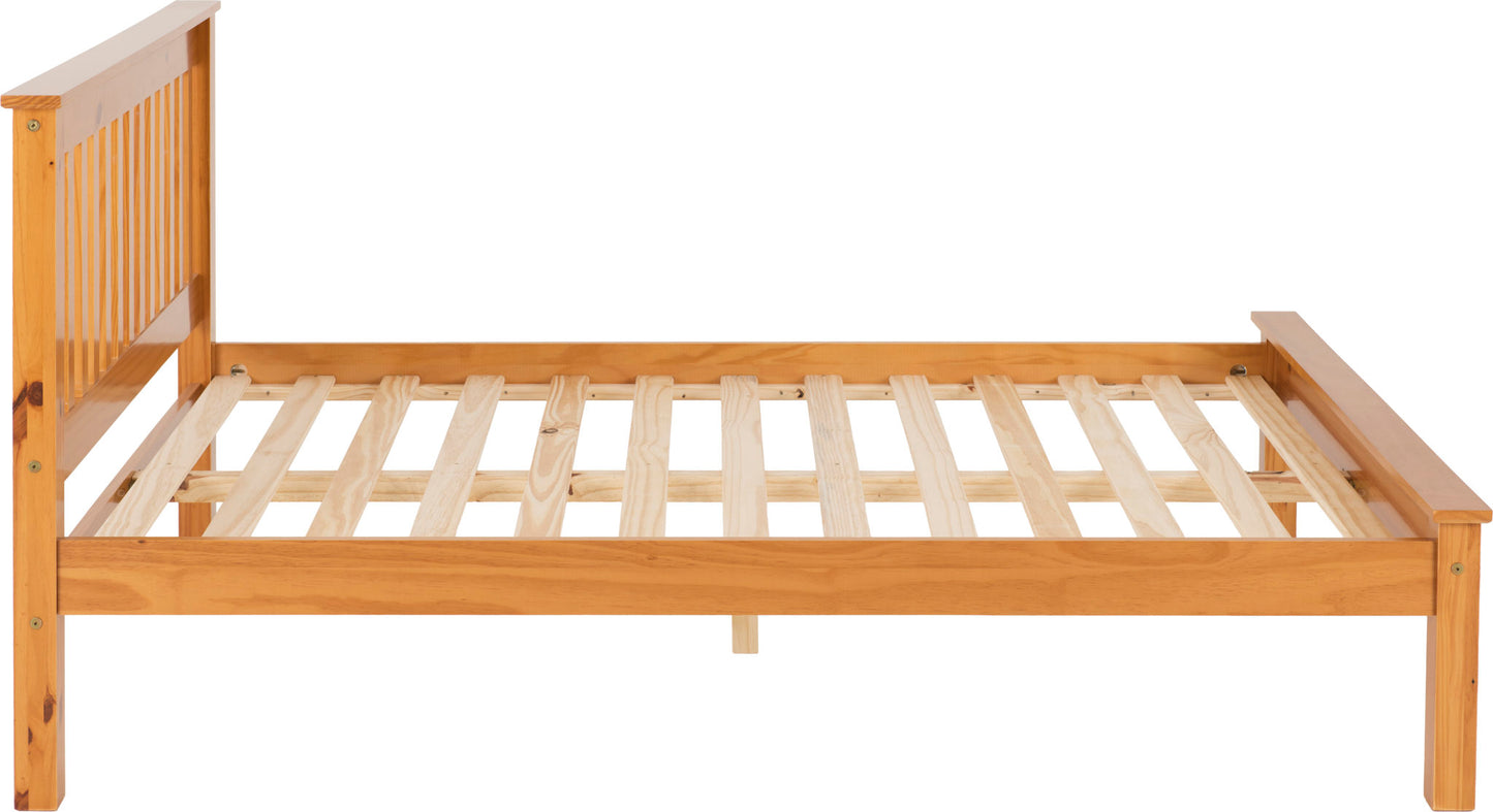 Monaco 4'6" Low End Bed - Antique Pine