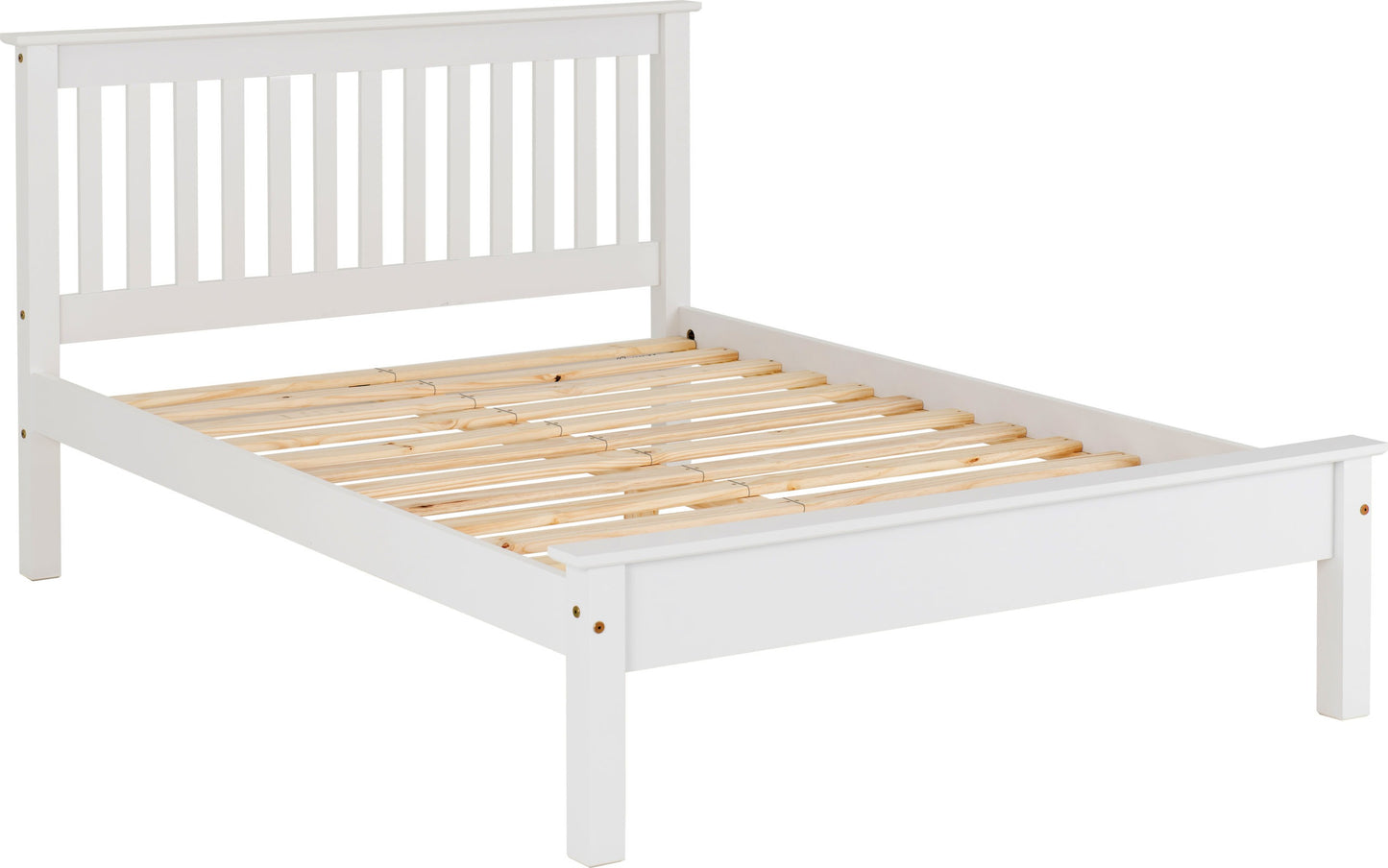 Monaco 4'6" Low End Bed - White