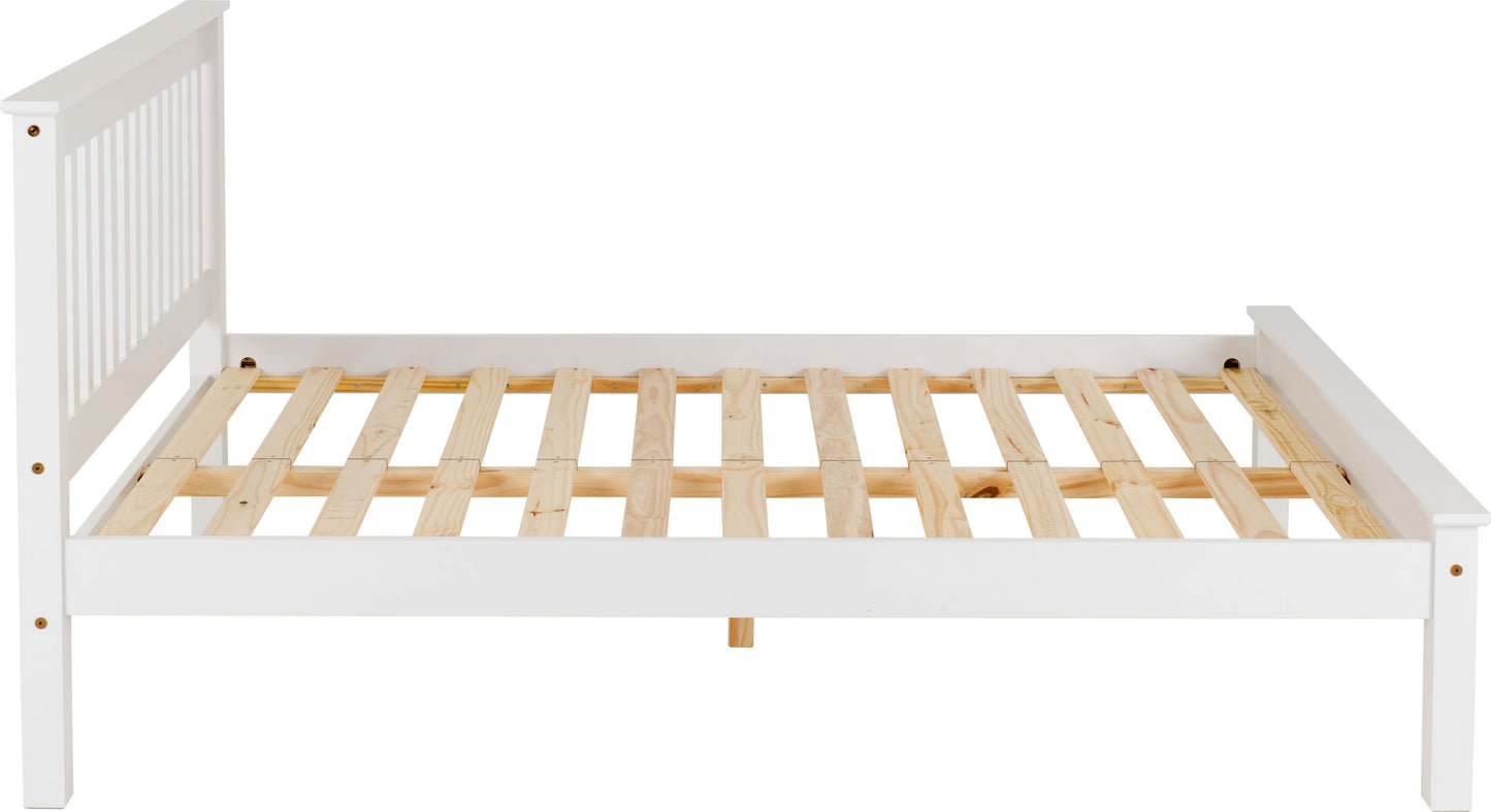 Monaco 5' Low End Bed - White