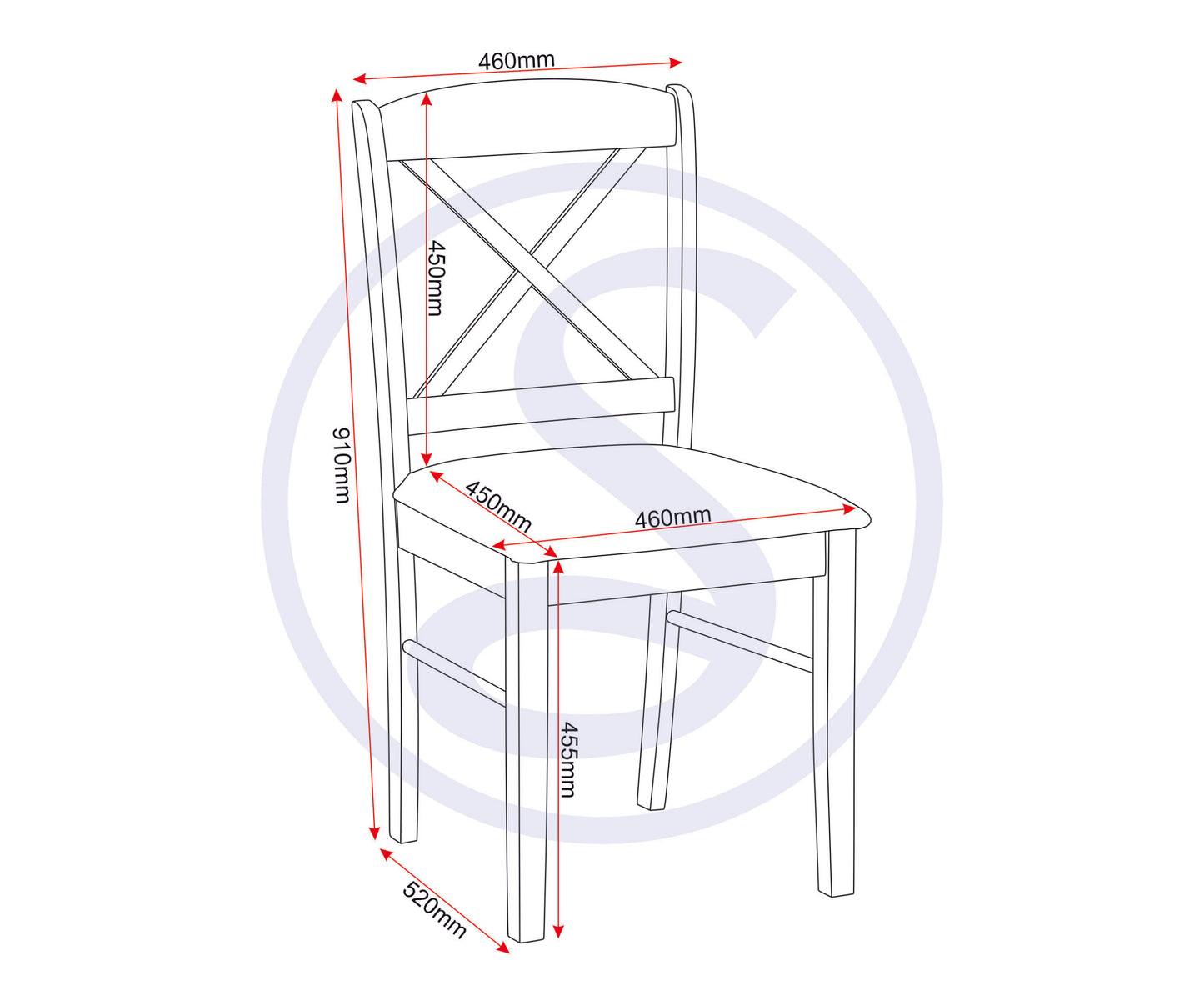 Mason Dining Chair (X2 Per Box) - Oak Varnish/Brown Pu