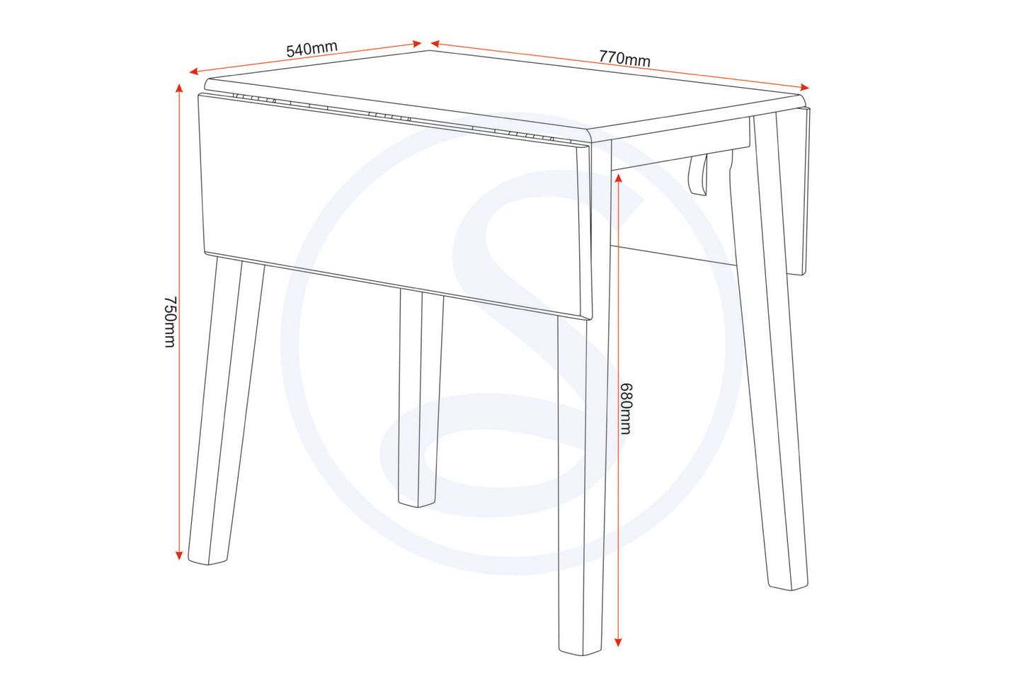 Mason Double Drop Leaf Dining Set (X2 Chairs) - Oak Varnish/Brown Pu