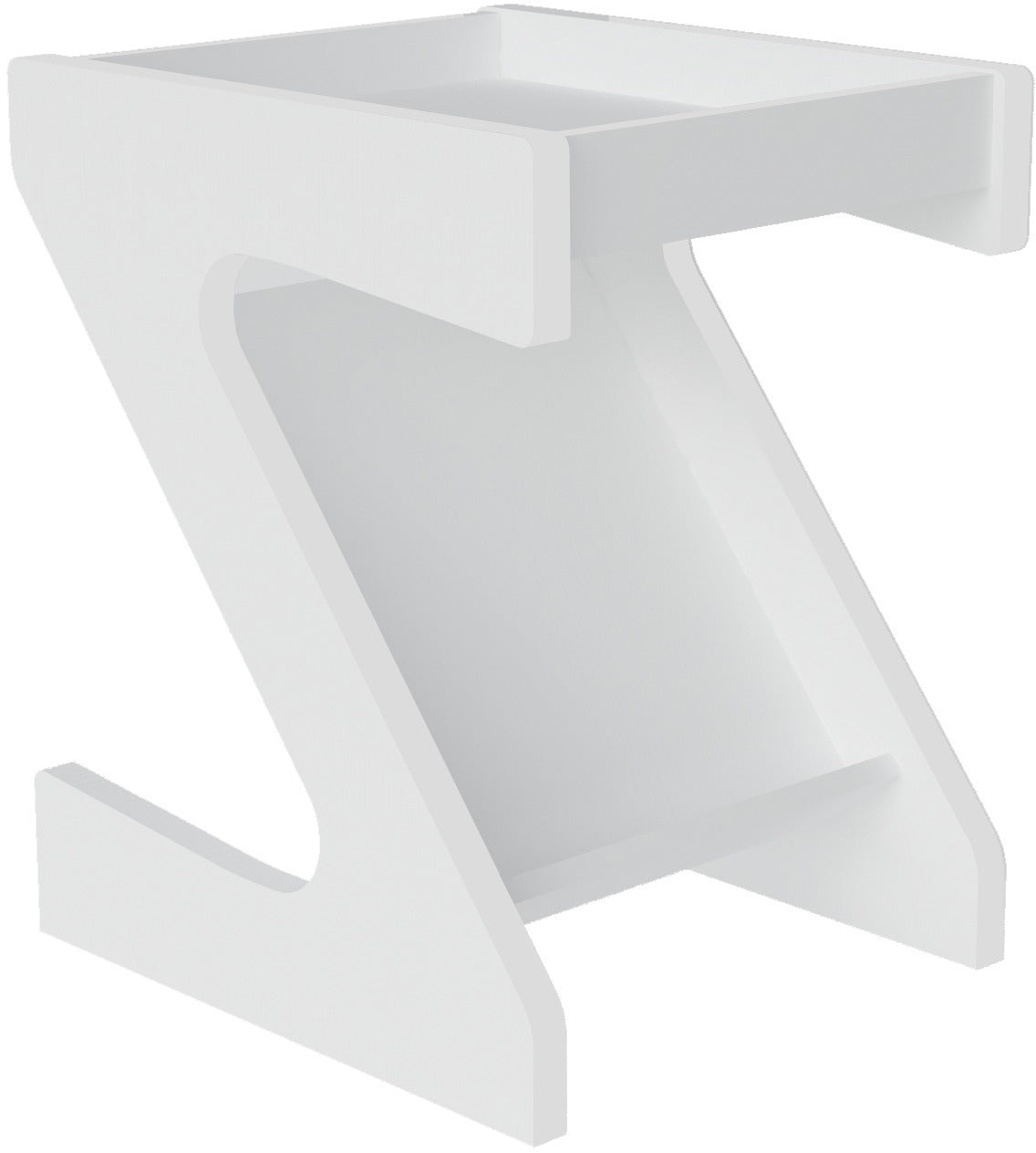 Naples Z Side Table - White