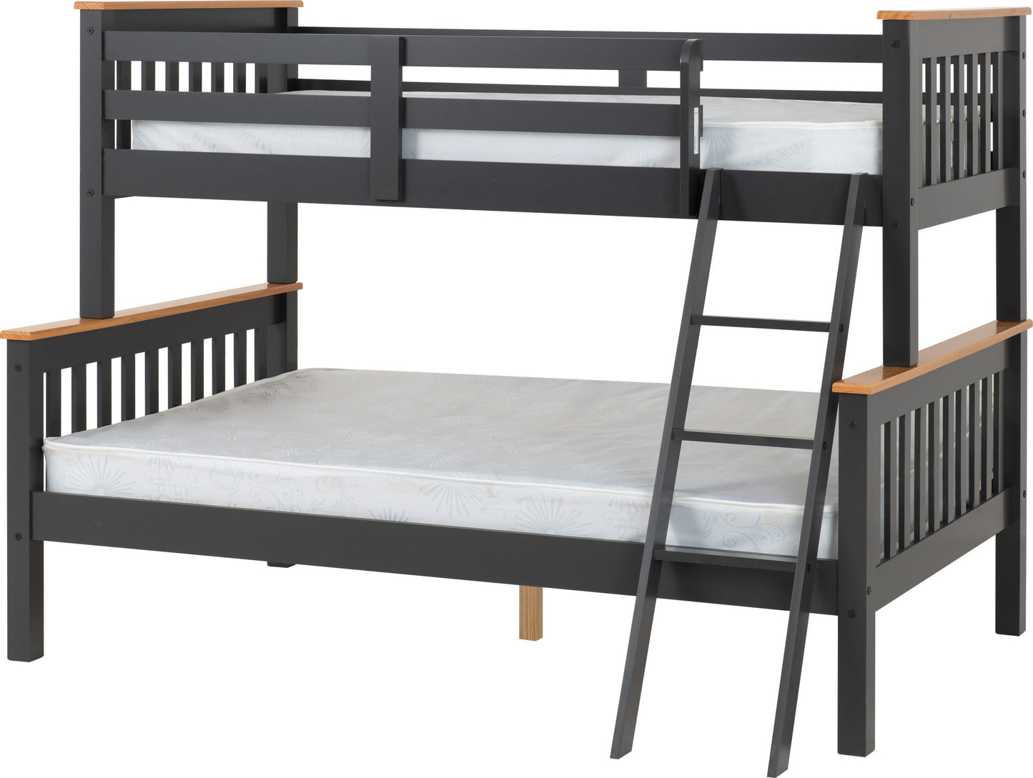 Neptune Triple Sleeper - Dark Grey/Oak Effect