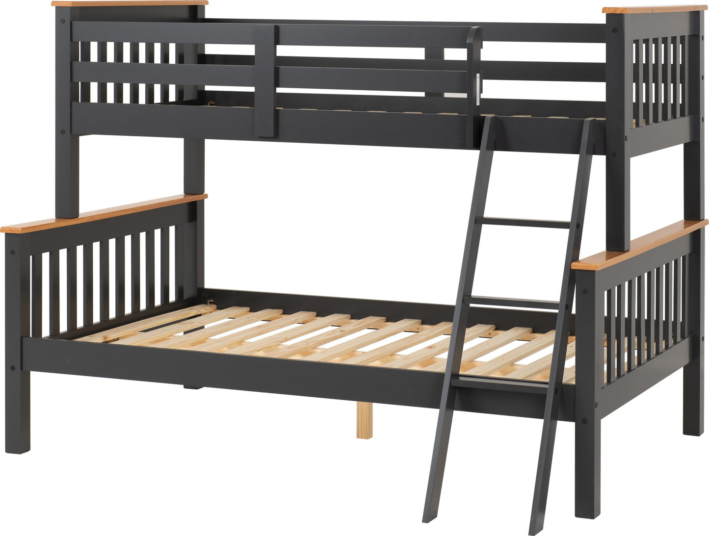 Neptune Triple Sleeper - Dark Grey/Oak Effect