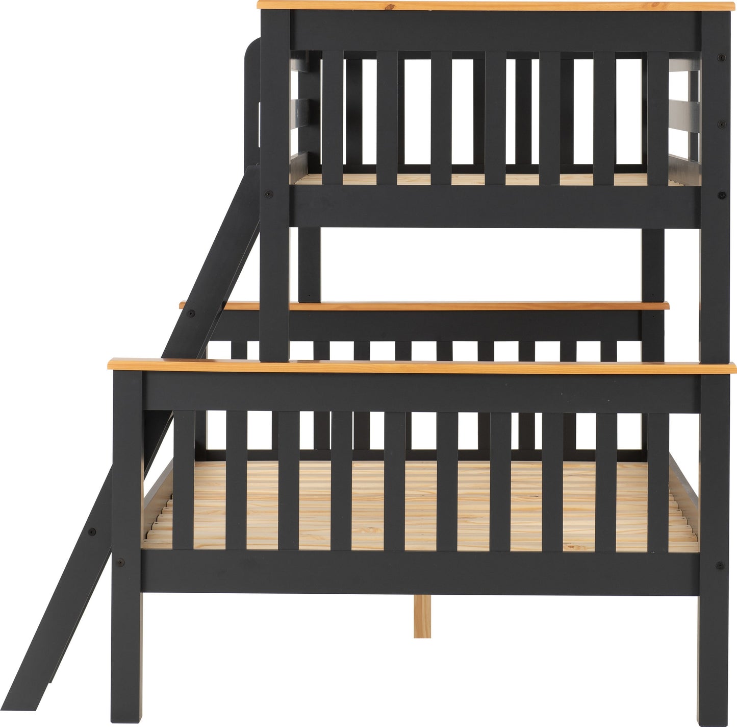Neptune Triple Sleeper - Dark Grey/Oak Effect