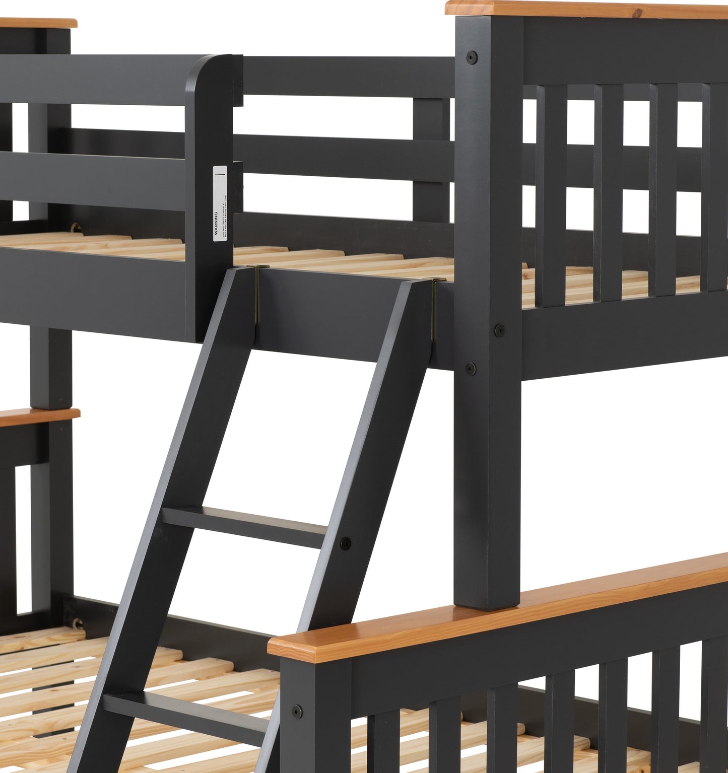 Neptune Triple Sleeper - Dark Grey/Oak Effect