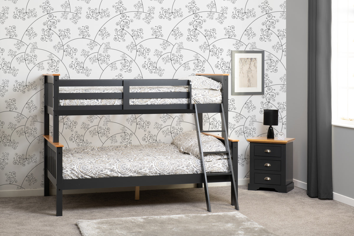 Neptune Triple Sleeper - Dark Grey/Oak Effect
