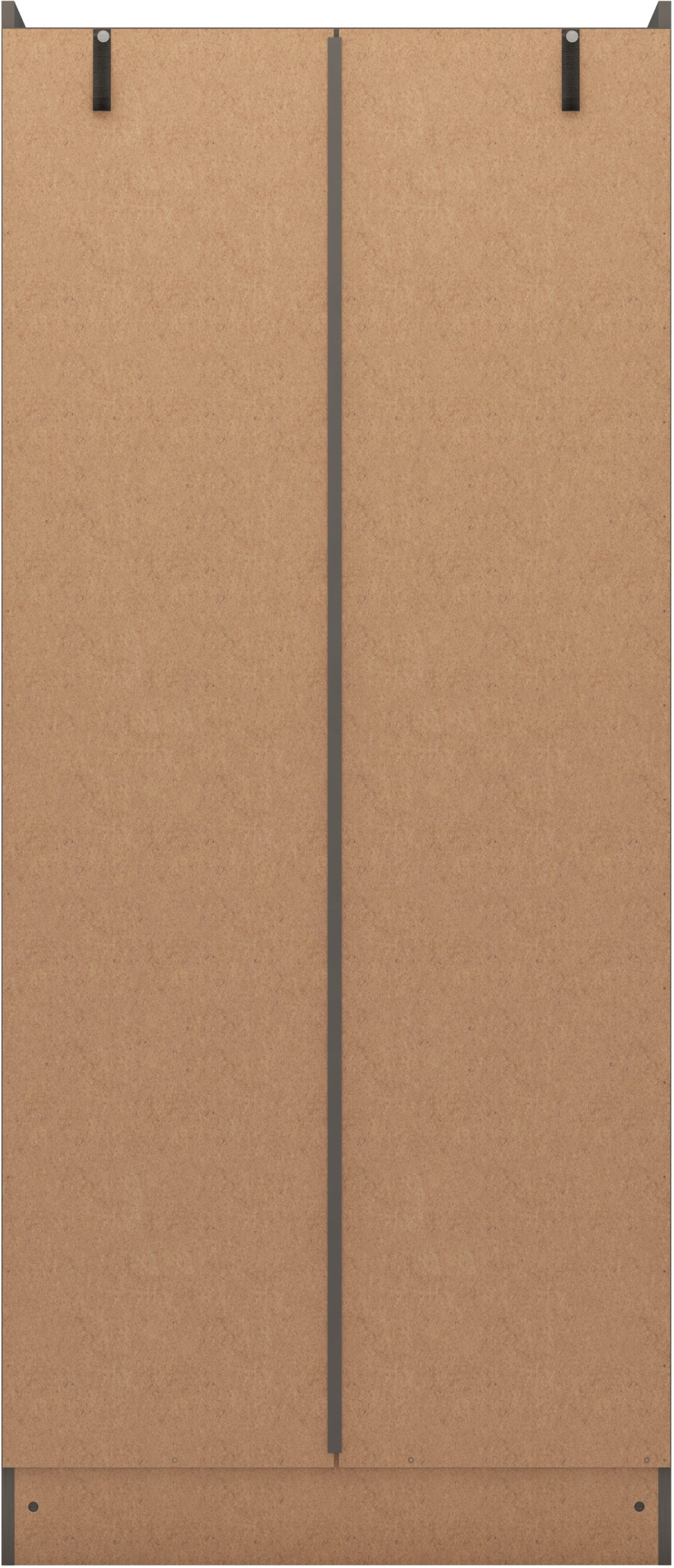 Nevada 2 Door 1 Drawer Wardrobe - 3D Effect Grey