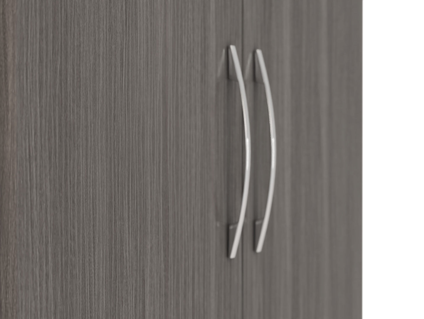 Nevada 2 Door 1 Drawer Wardrobe - Black Wood Grain