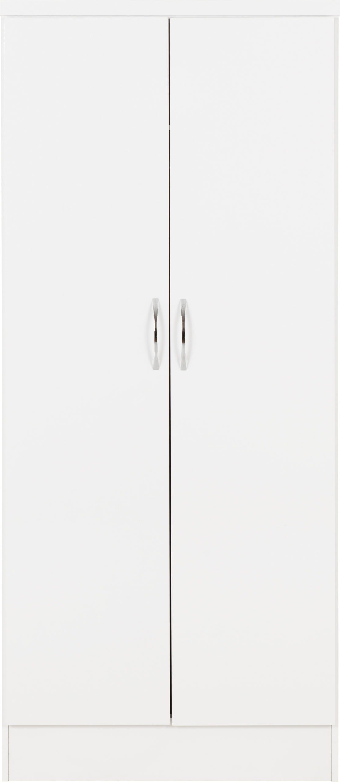 Nevada 2 Door All Hanging Wardrobe - White Gloss
