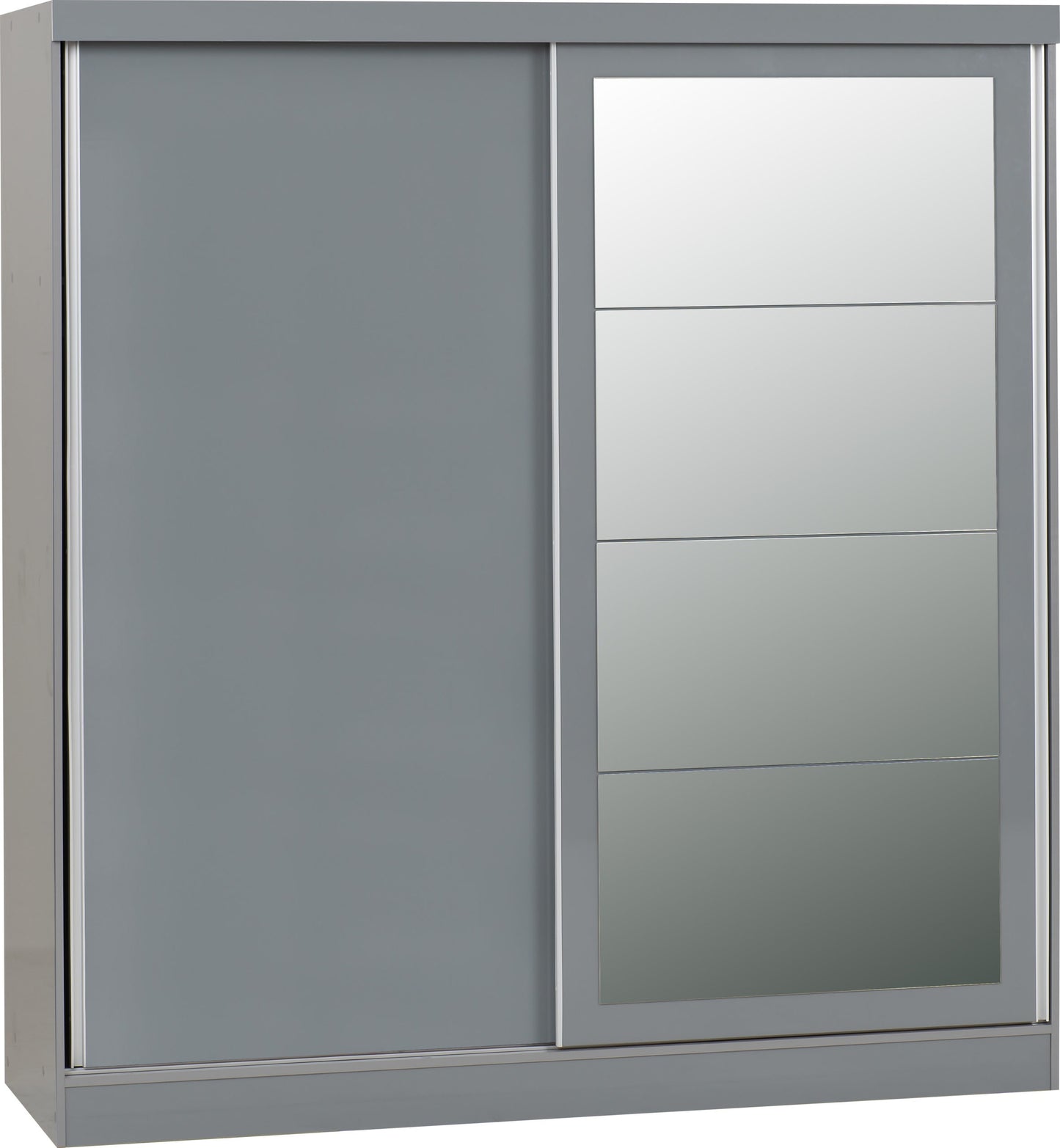 Nevada 2 Door Slider Wardrobe - Grey Gloss