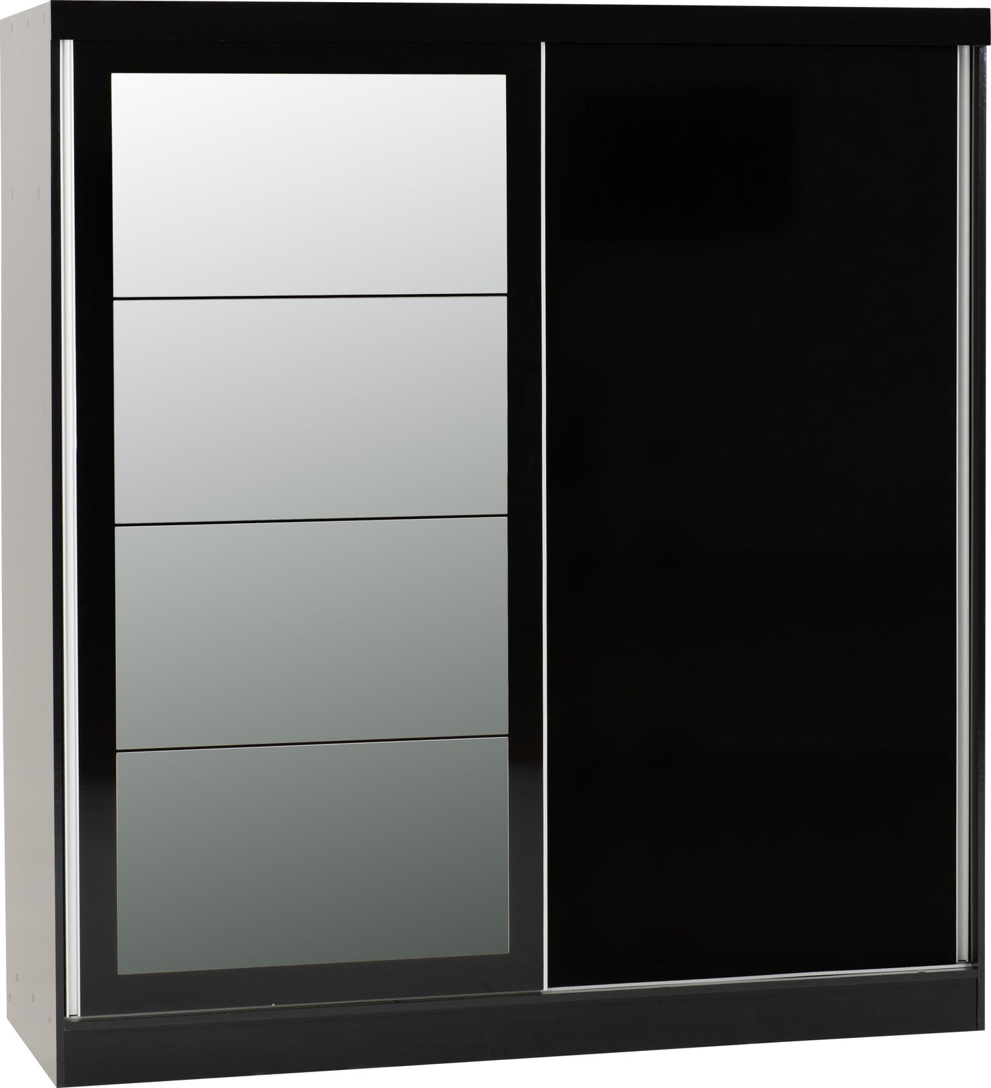 Nevada 2 Door Slider Wardrobe - Black Gloss