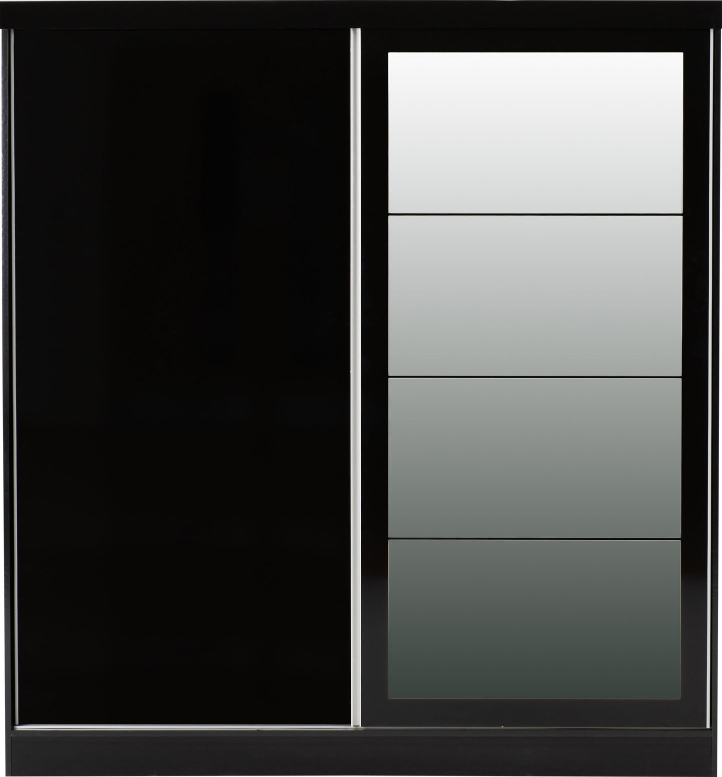 Nevada 2 Door Slider Wardrobe - Black Gloss