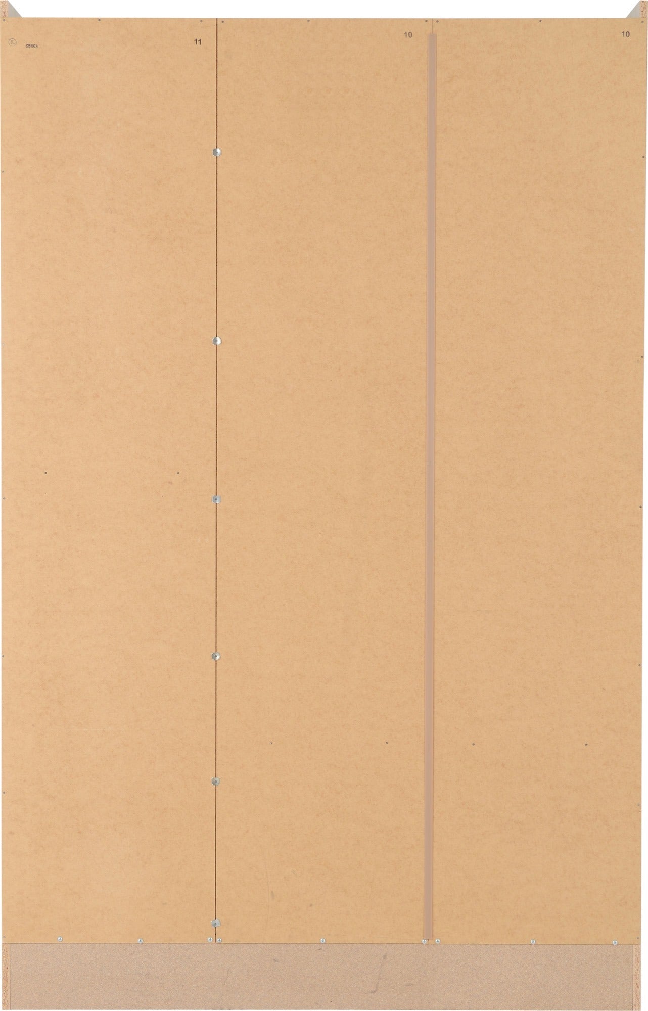 Nevada 3 Door 2 Drawer Wardrobe - Oyster Gloss/Light Oak Effect Veneer