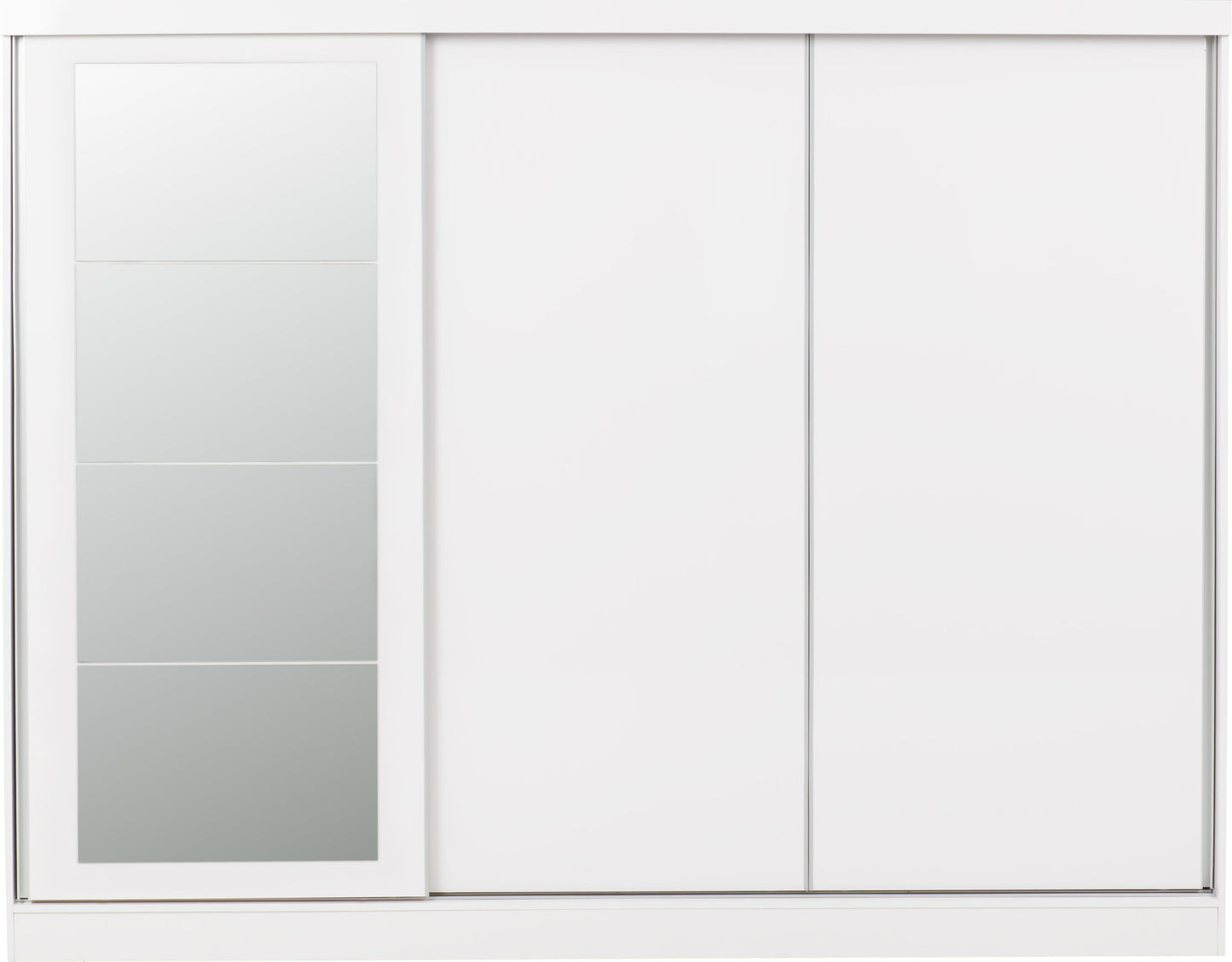 Nevada 3 Door Slider Wardrobe - White Gloss
