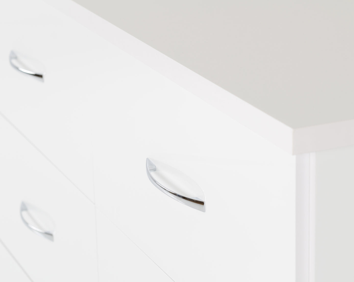 Nevada 6 Drawer Chest - White Gloss