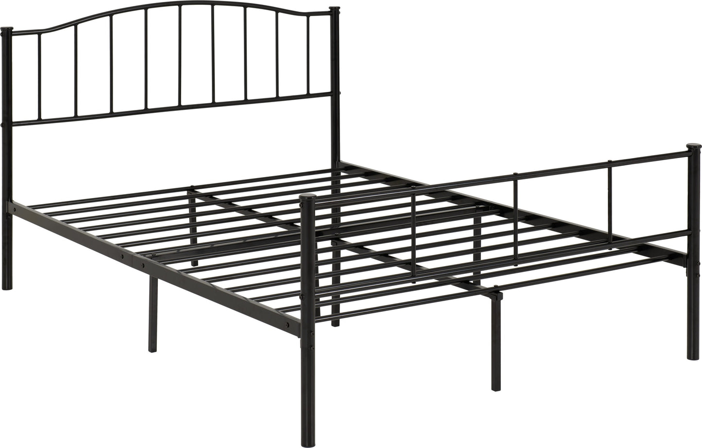 Newton 4'6" Bed - Black