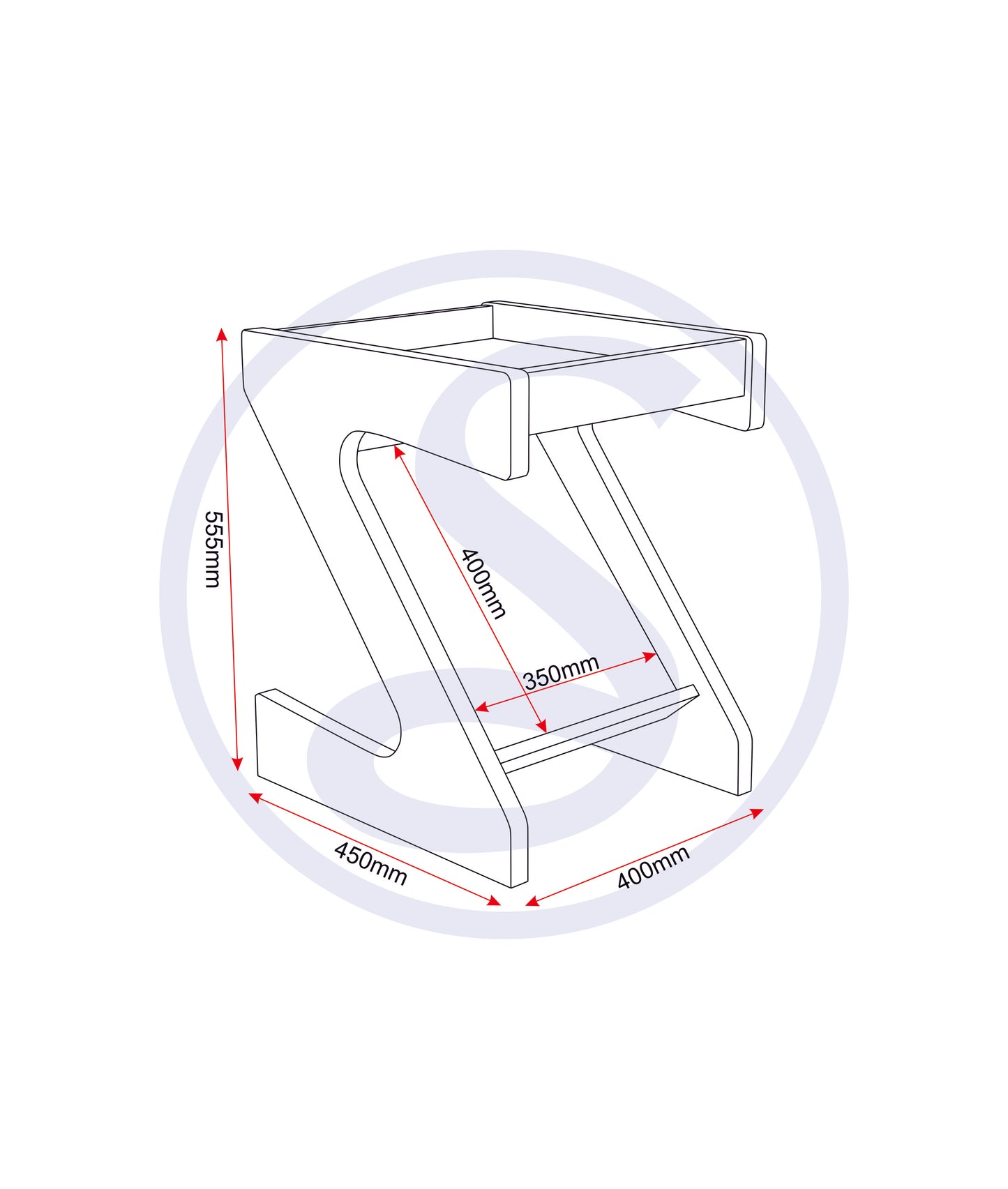 Naples Z Side Table - Oak Effect