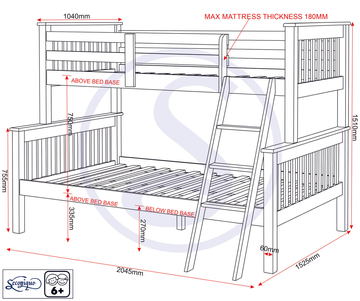 Neptune Triple Sleeper - White
