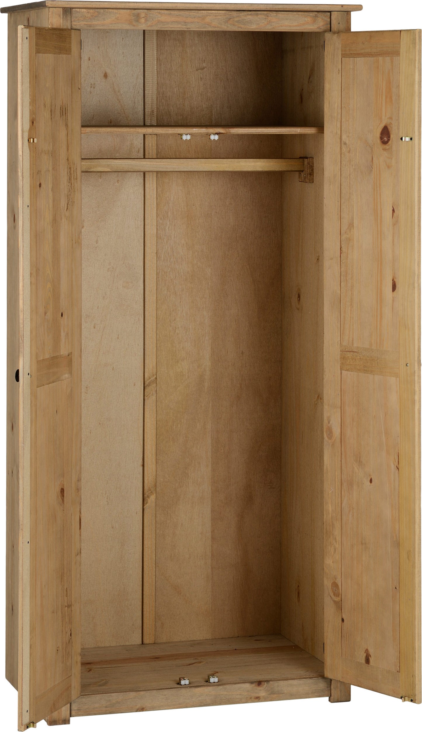 Panama 2 Door Wardrobe - Natural Wax