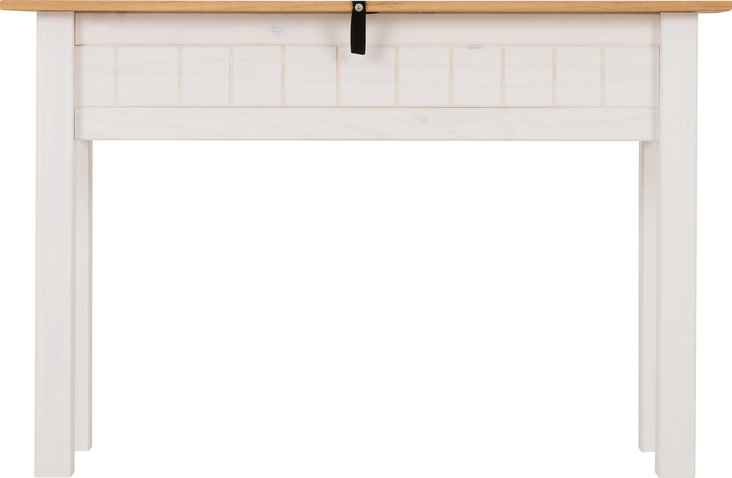 Panama 2 Drawer Console Table - White/Natural Wax