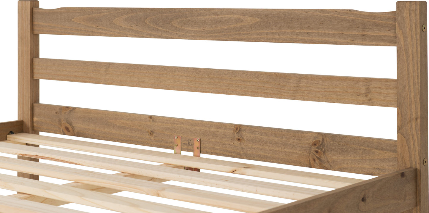 Panama 4'6" Bed - Natural Wax