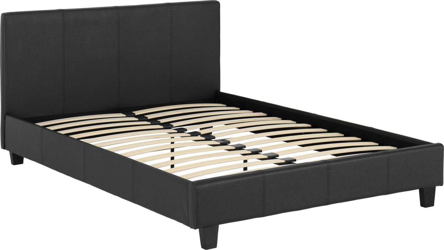 Prado 4'6" Bed - Black Pu