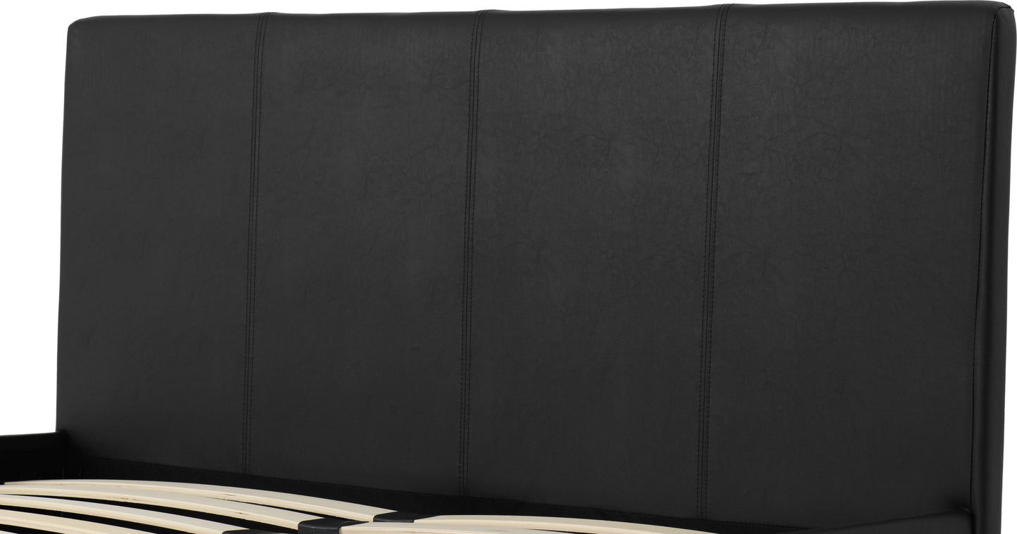 Prado 4'6" Bed - Black Pu