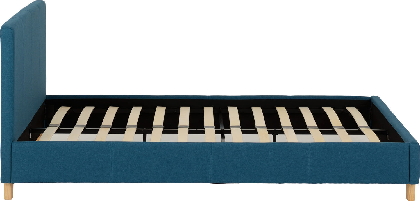 Prado 4'6" Bed - Petrol Blue Fabric