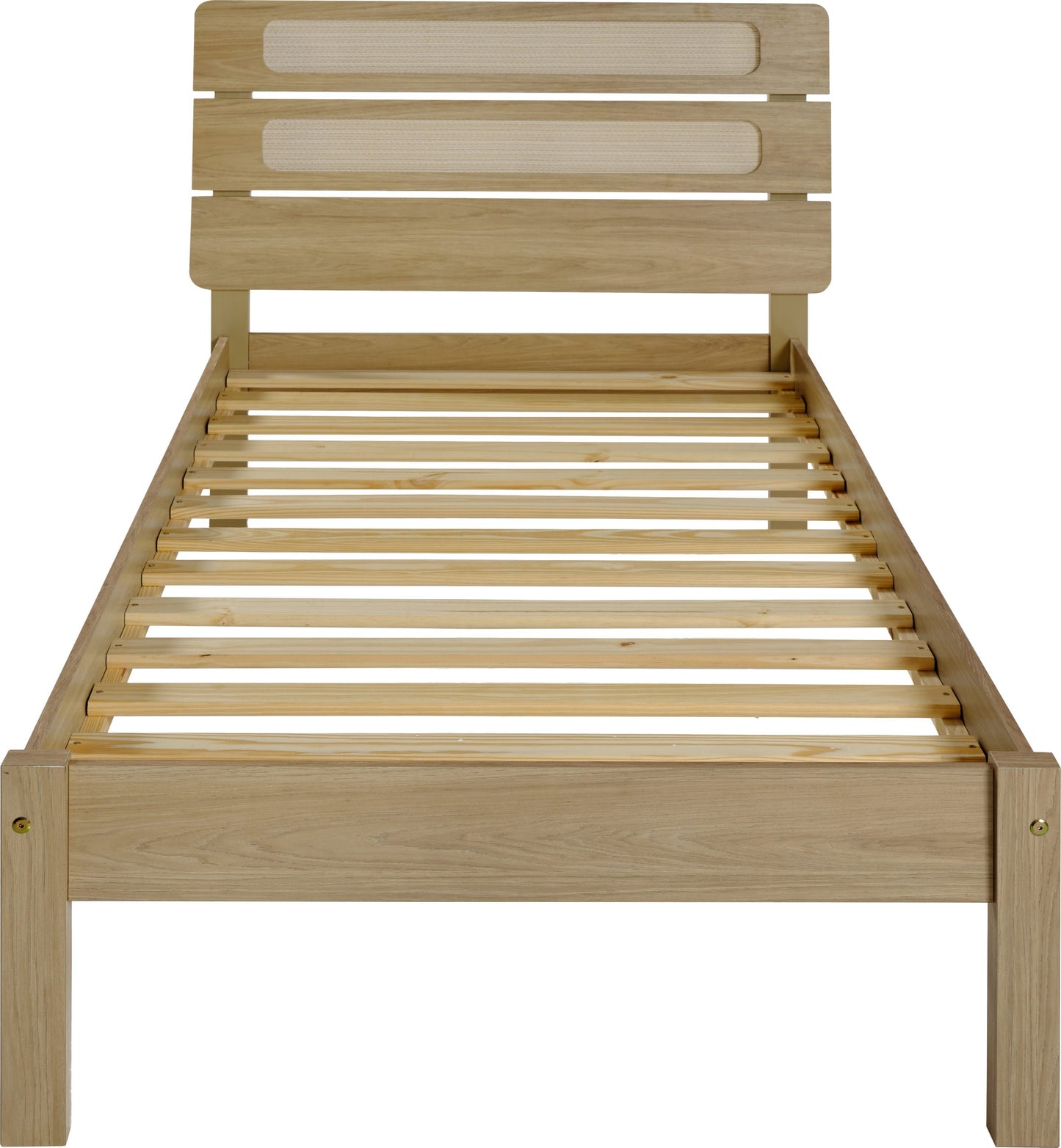 Santana 3' Bed - Light Oak/Rattan Effect